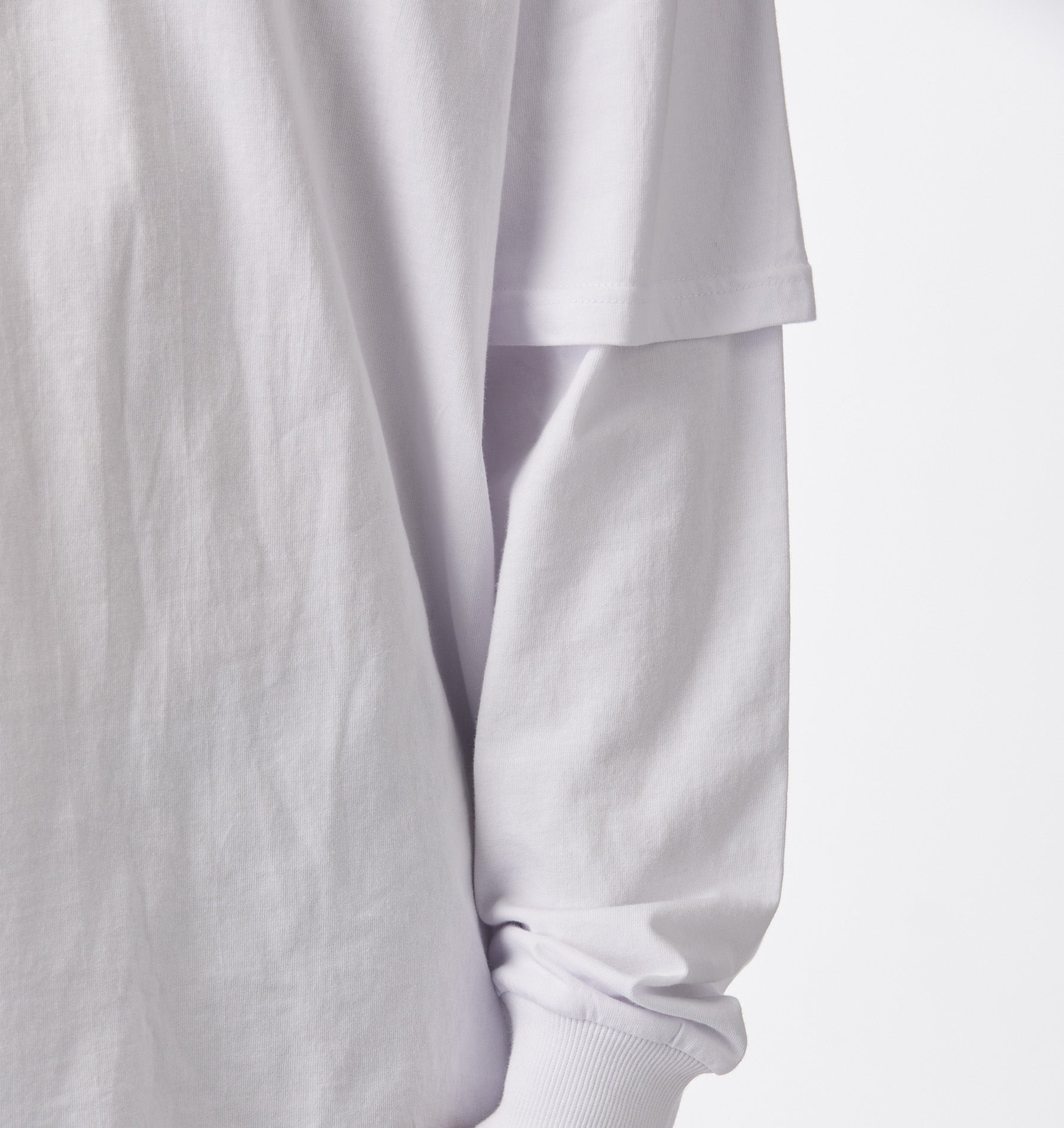 Layered LS Box Tee - White