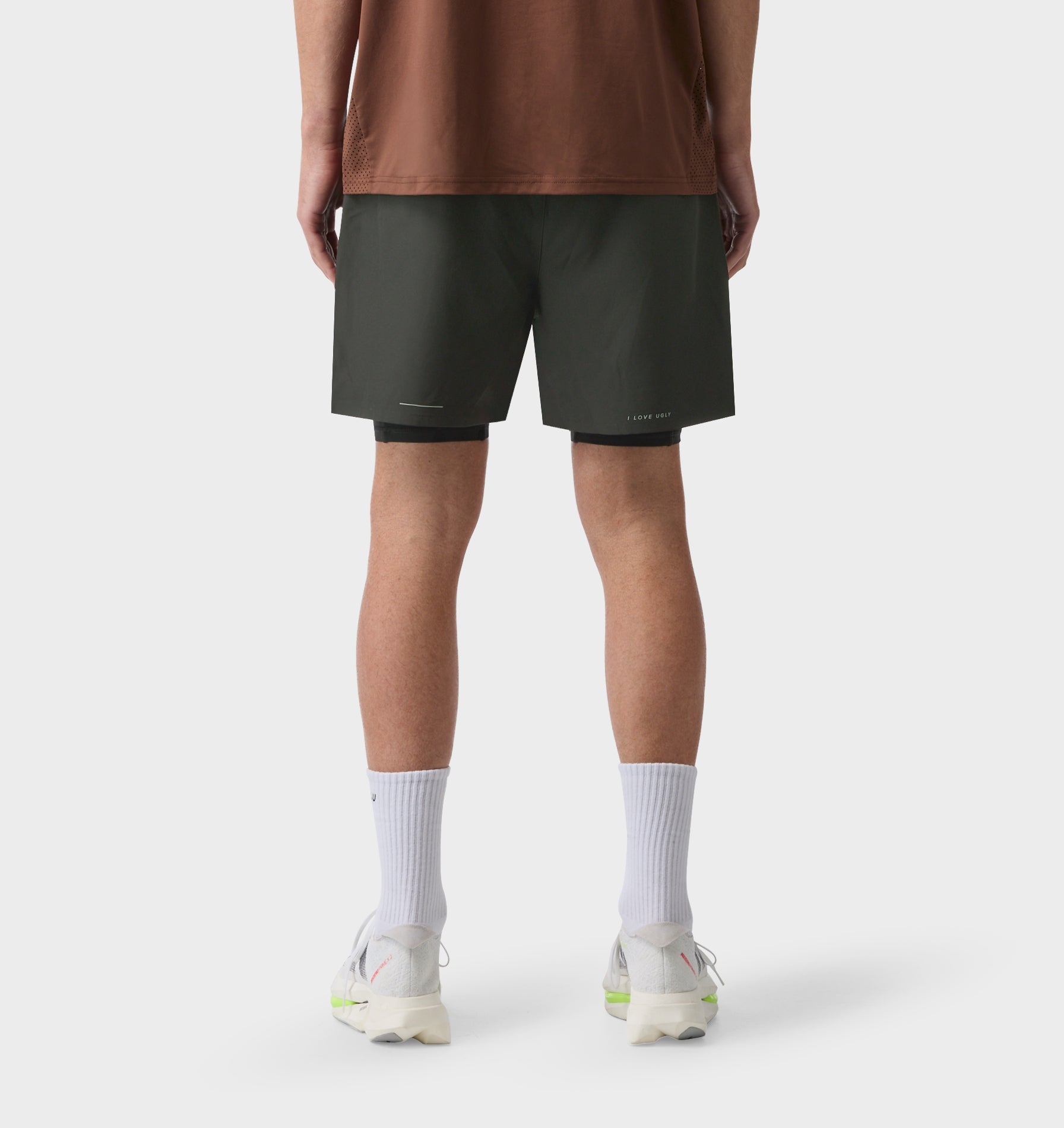 Active 5 Inch 2 In 1 Shorts - Charcoal