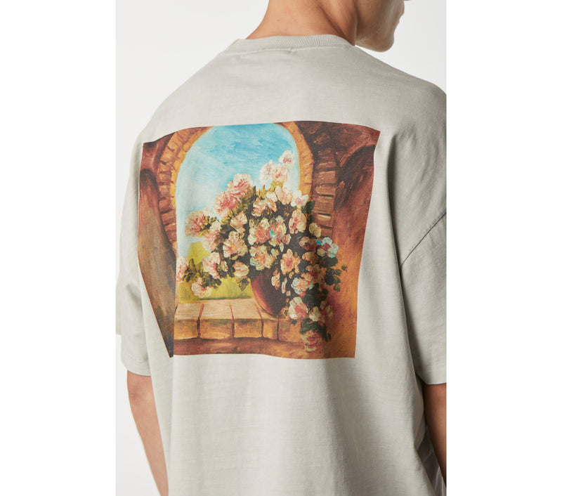 Floral Palace Lewi Tee - Washed Stone