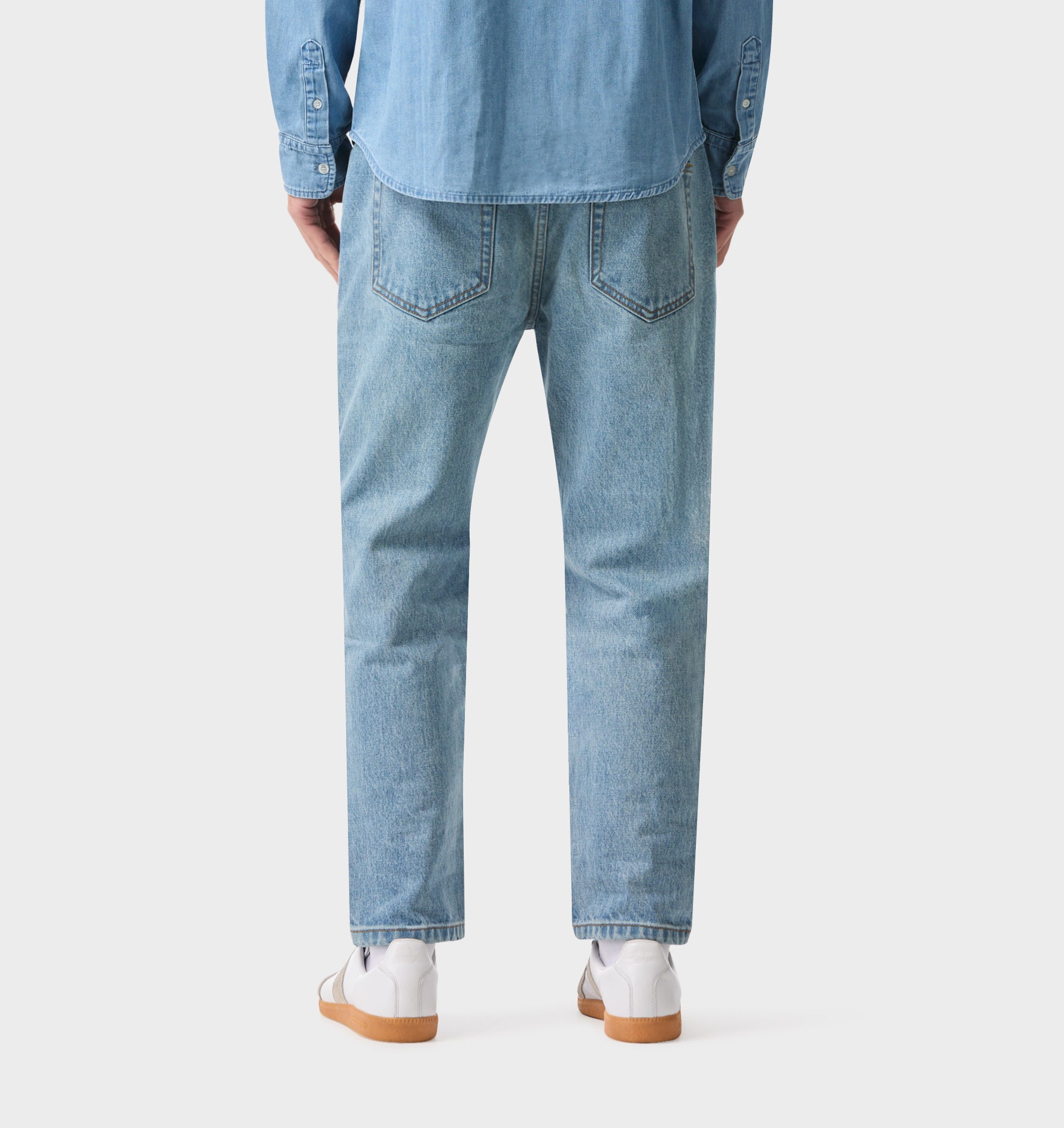 Cropped 90s Denim - Washed Vintage Blue