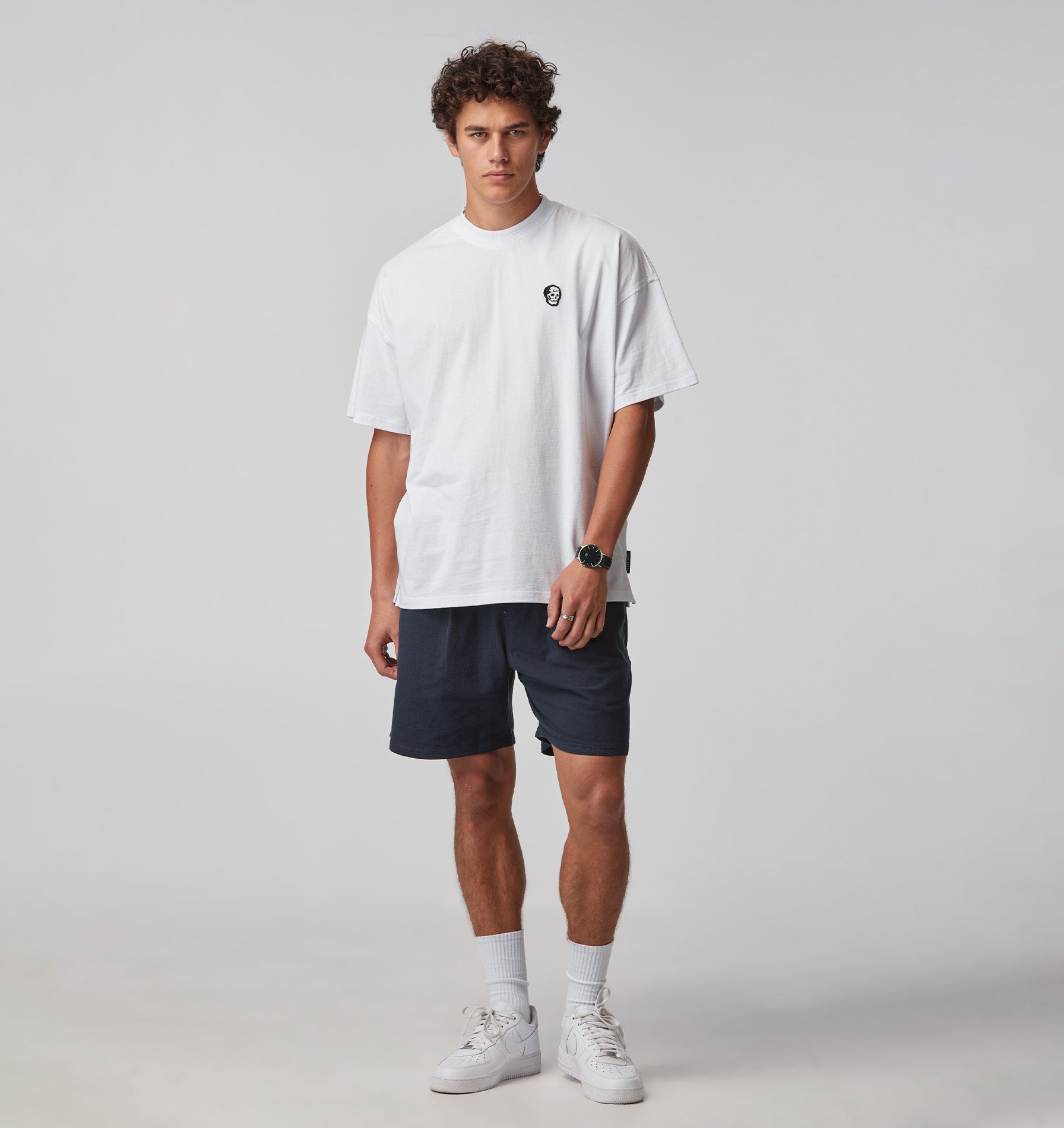 Linen Michael Pleat Short - Dark Navy