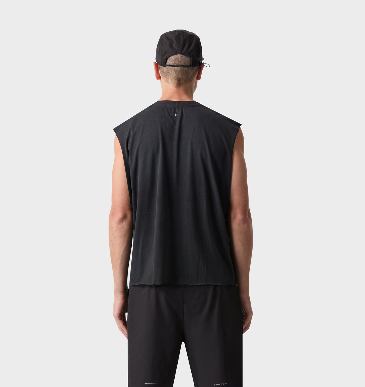 Liquified Cotton Active Crop Tank - Faded Black