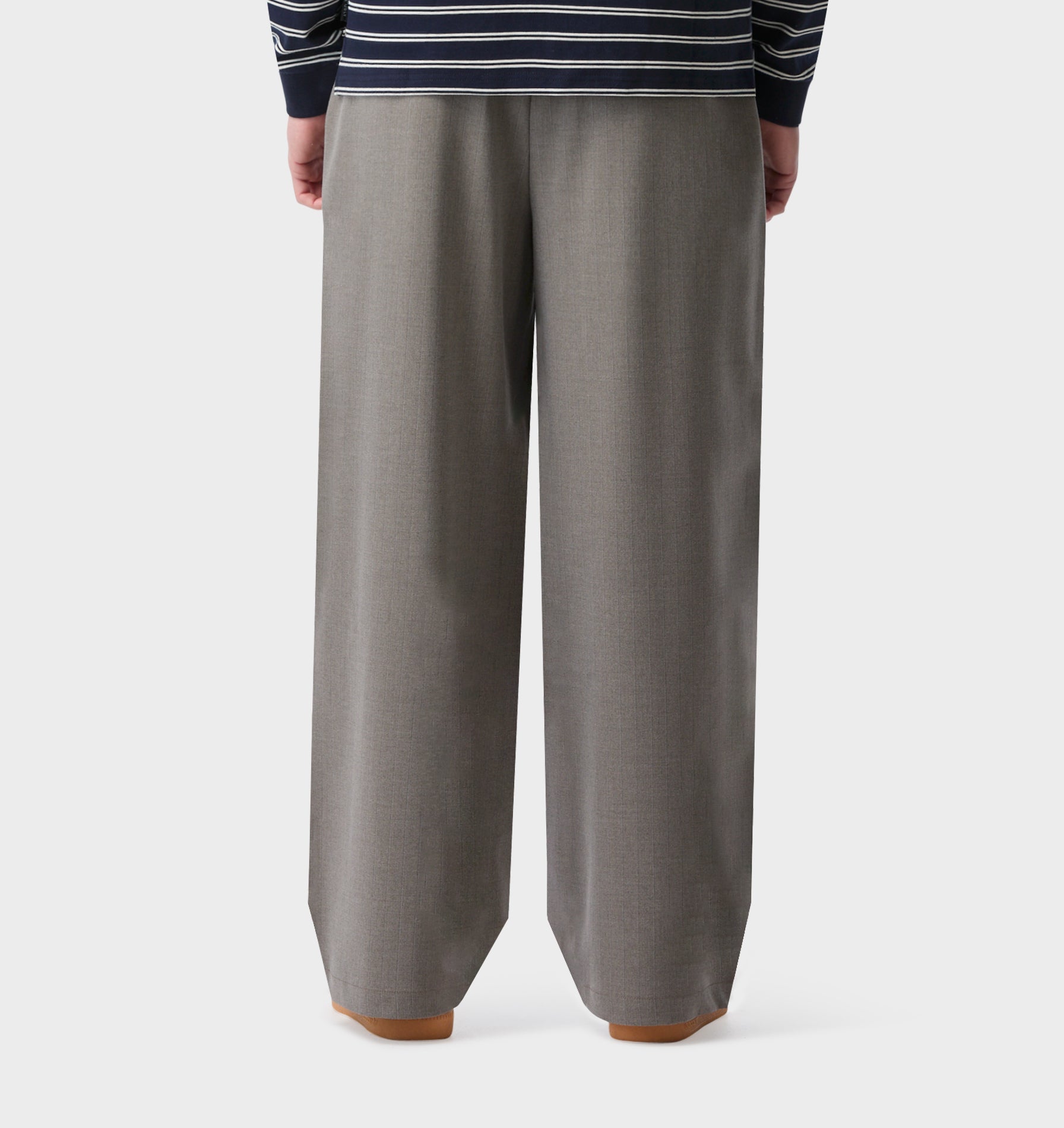 Albert Pleated Pant - Light Mushroom Stripe