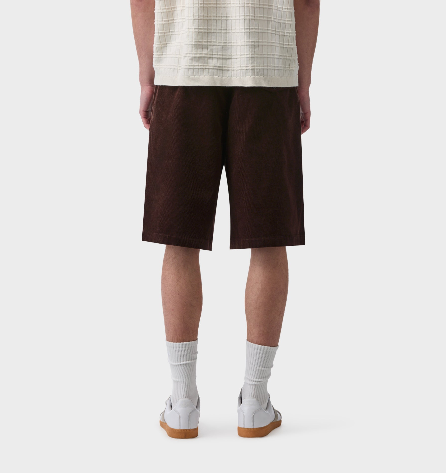 Wide Pleat Short - Espresso Cord