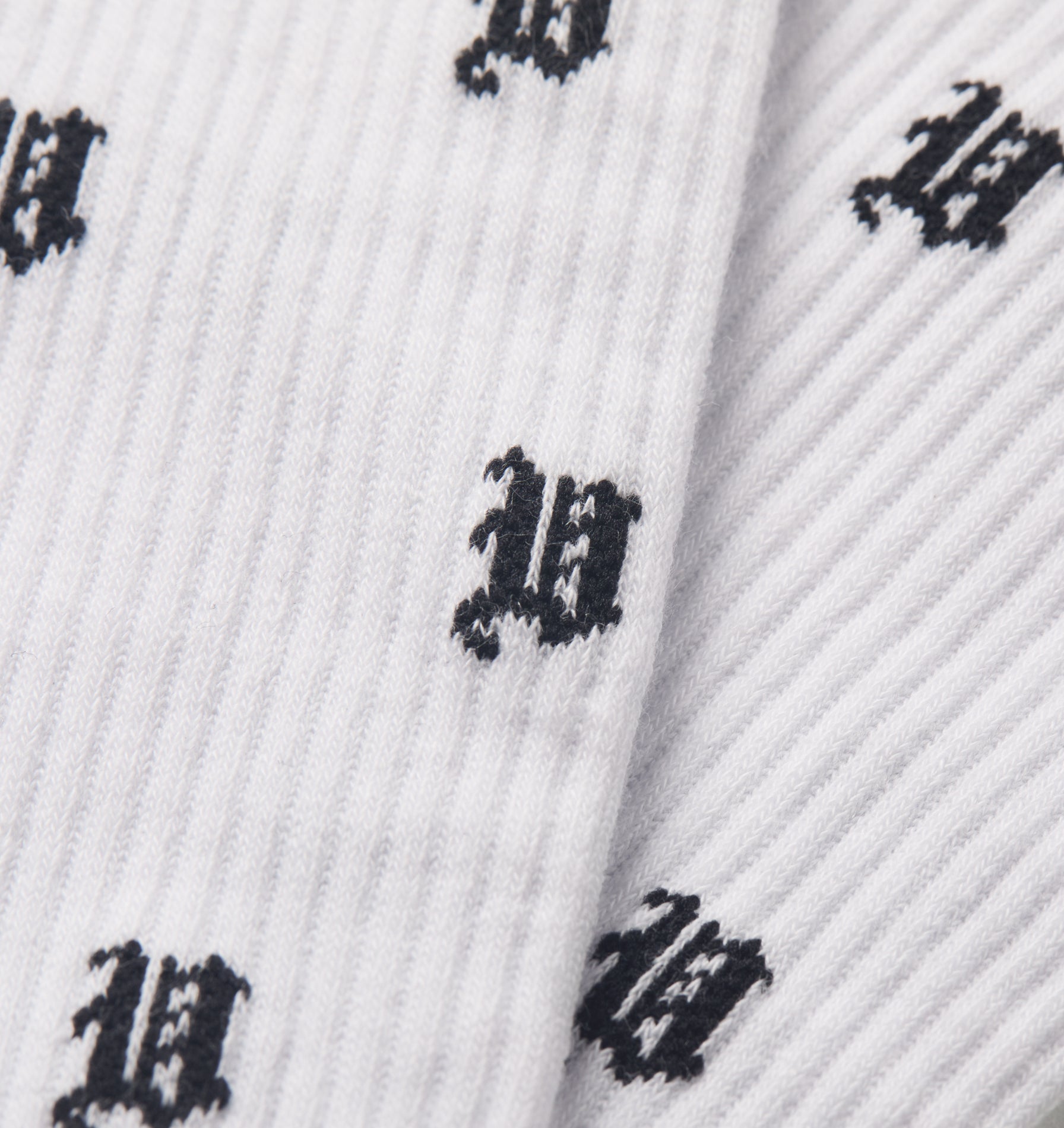 All Over 'U' Sock - White