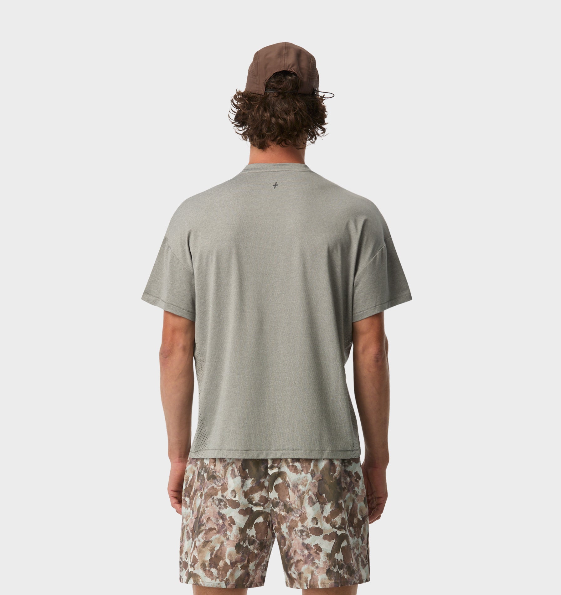 Active Crop Tee - Grey Marl