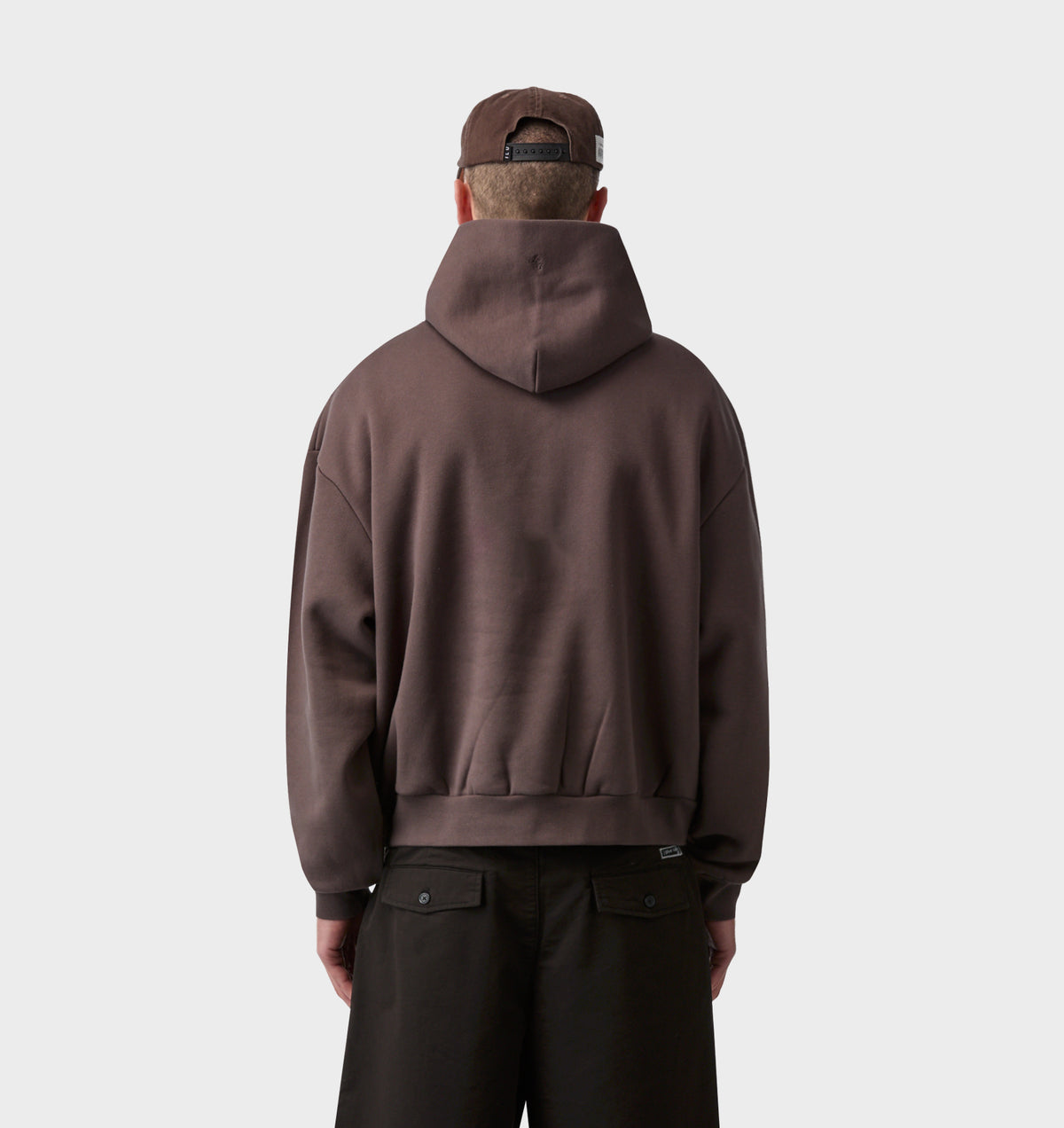 Heavy Crop Box Hood - Dusky Brown