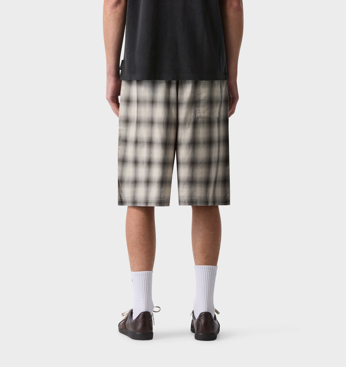 Flannel Short - Off White/Black Check