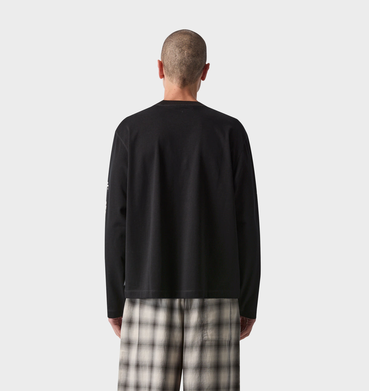 Peace Love Kindness Crop Box LS Tee - Black