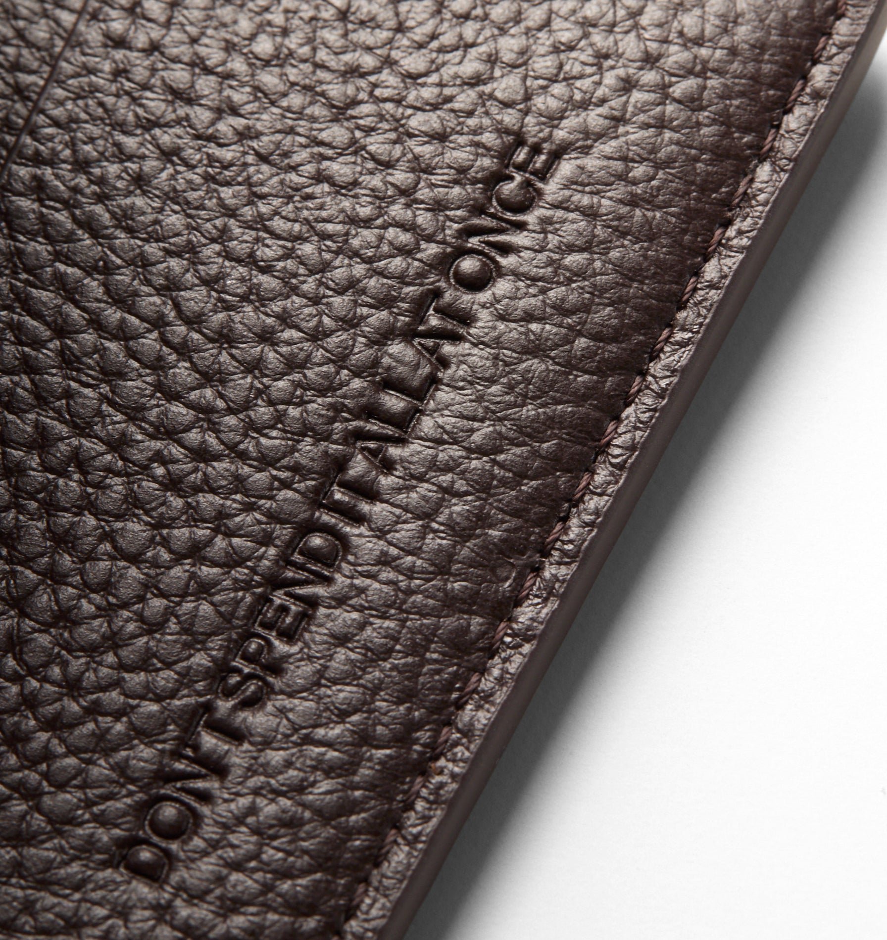 Leather Fold Card Holder - Dark Brown