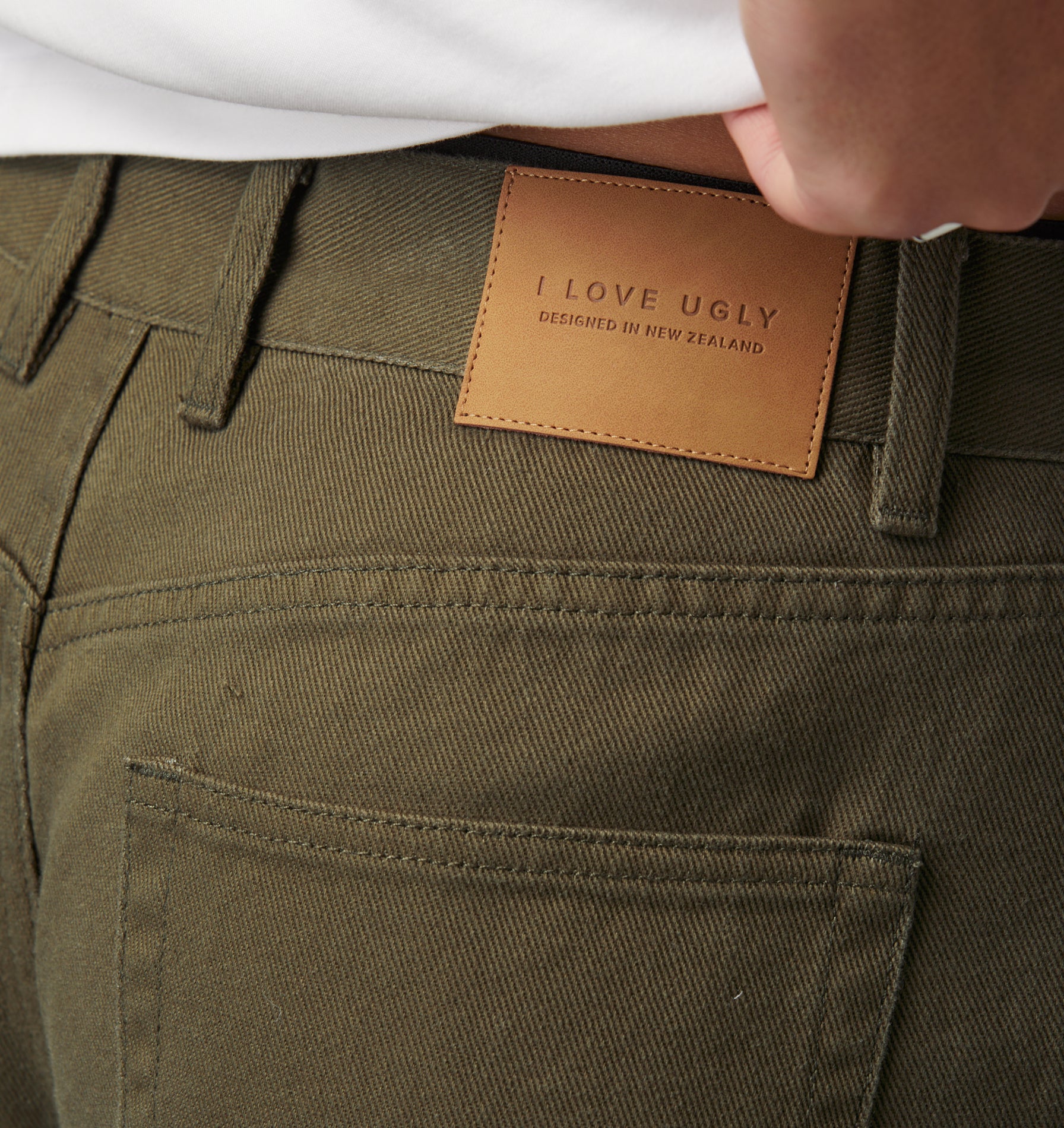 Cropped 90s Denim - Olive
