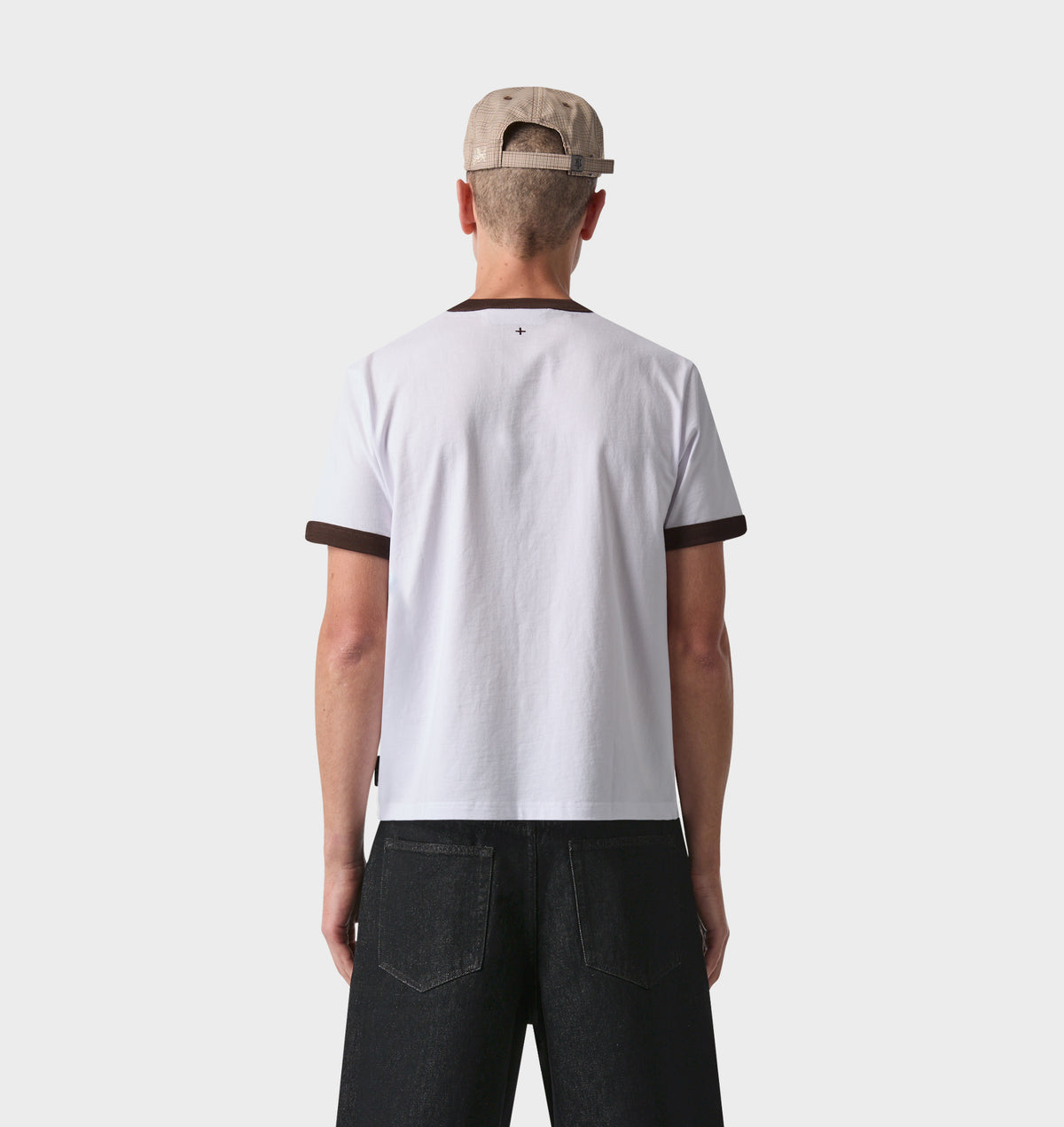 Muscle Ringer Tee - White/Espresso