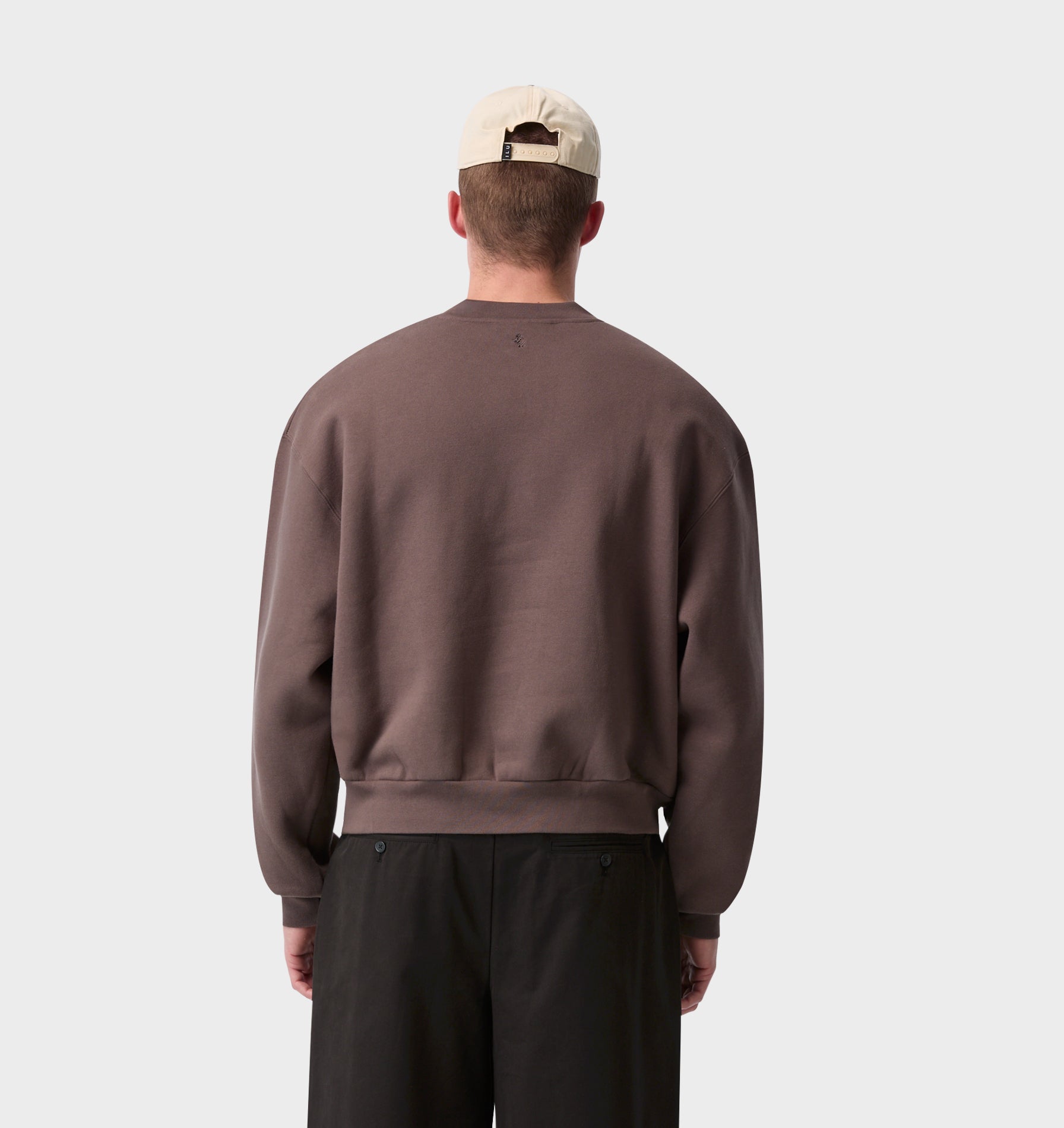 Heavy Box Crop Crew - Dusky Brown