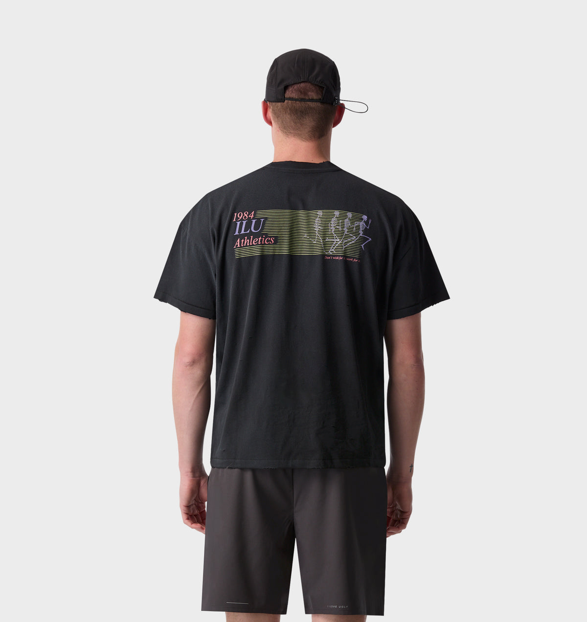 Athletics Cotton Active Crop Tee - Faded Black