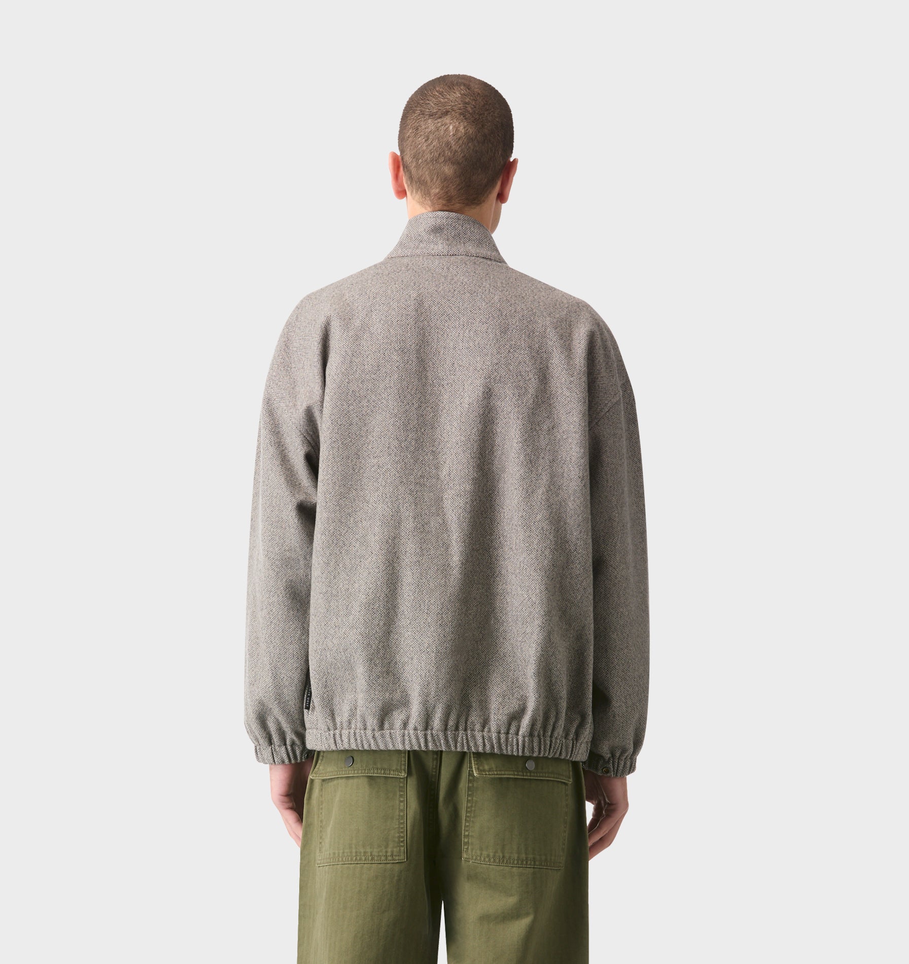Funnel Neck Jacket - Grey Tweed | I Love Ugly