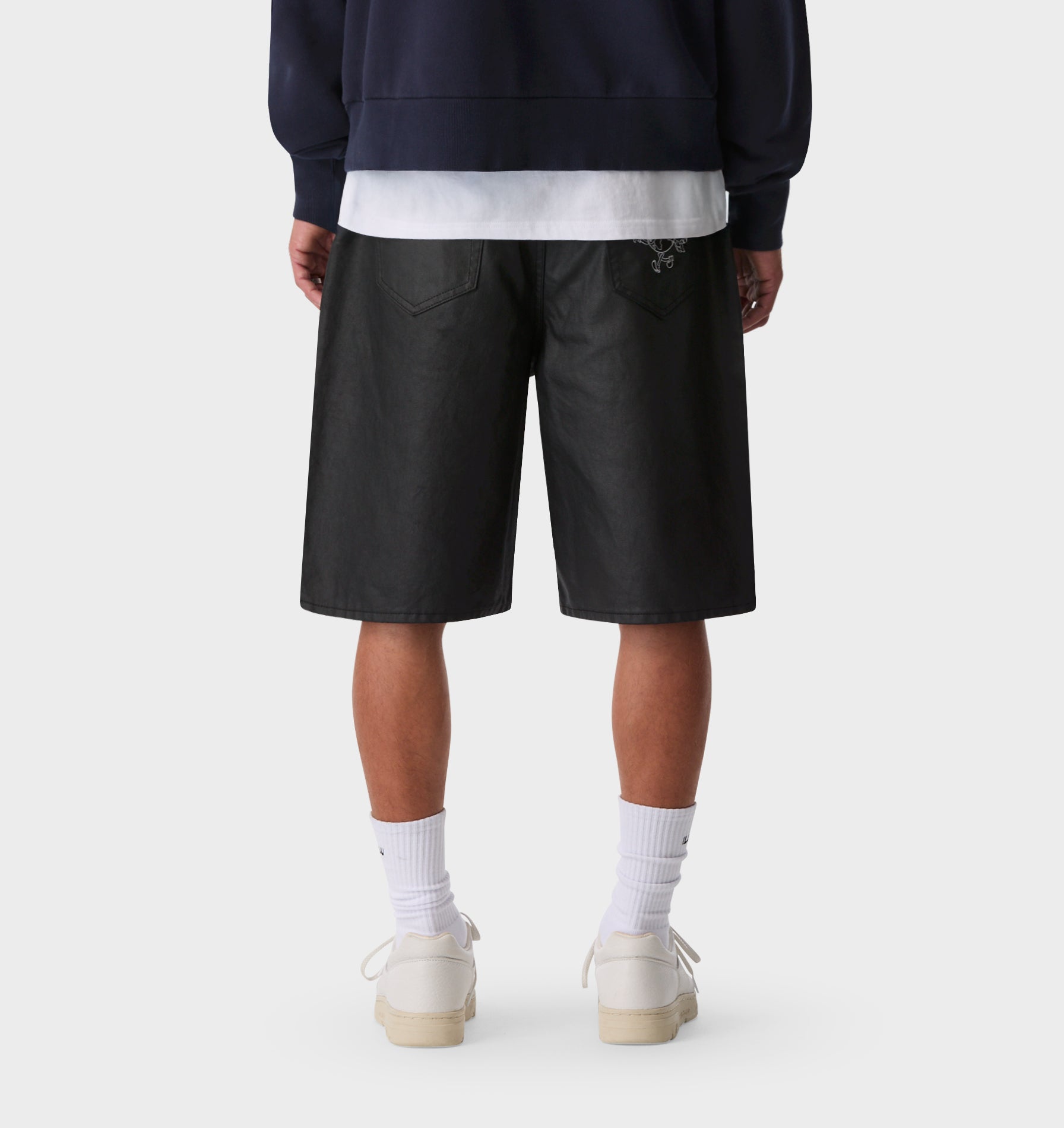 Wyatt Denim Short - Coated Black