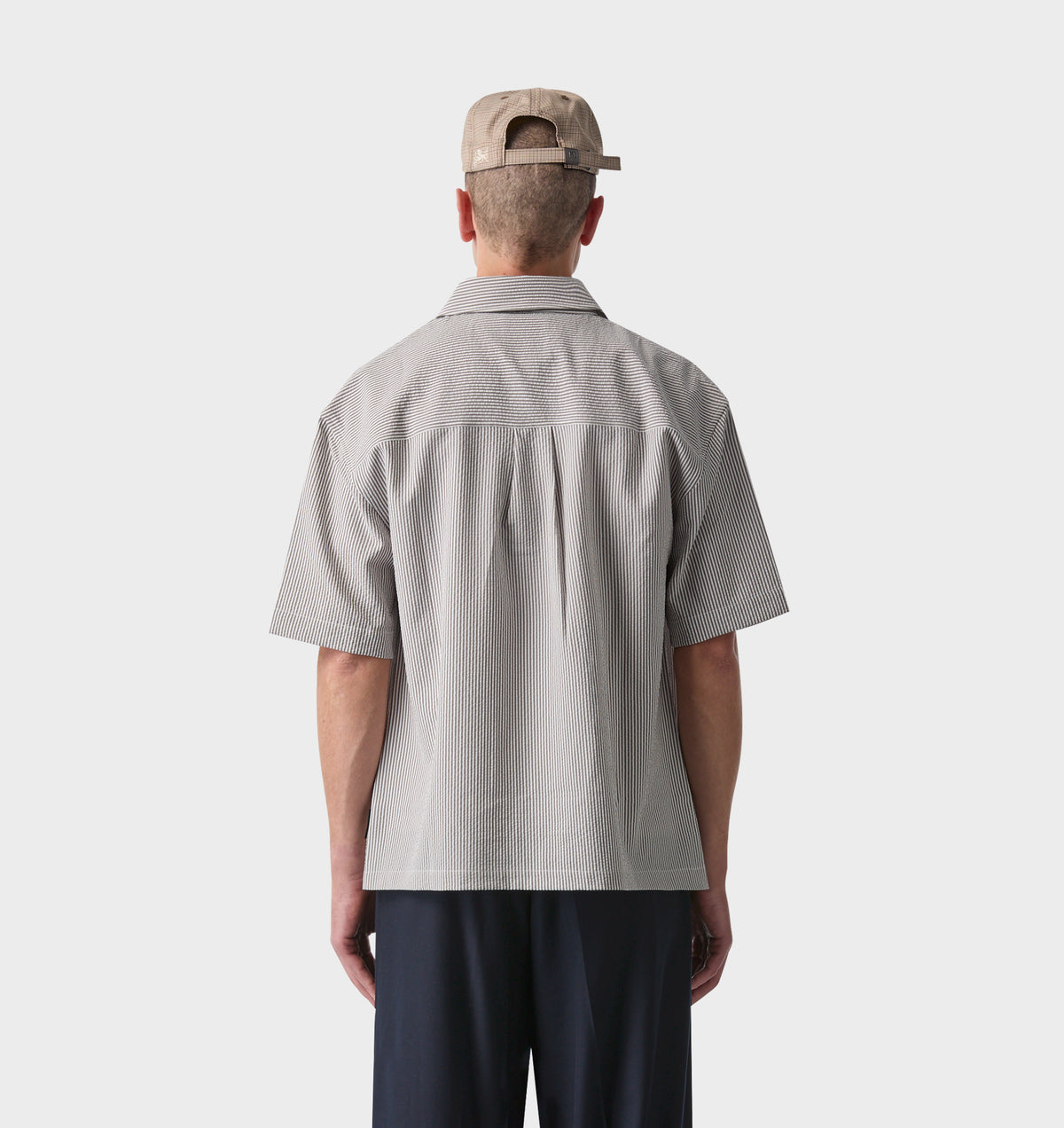 Dawson SS Shirt - White/Black Stripe