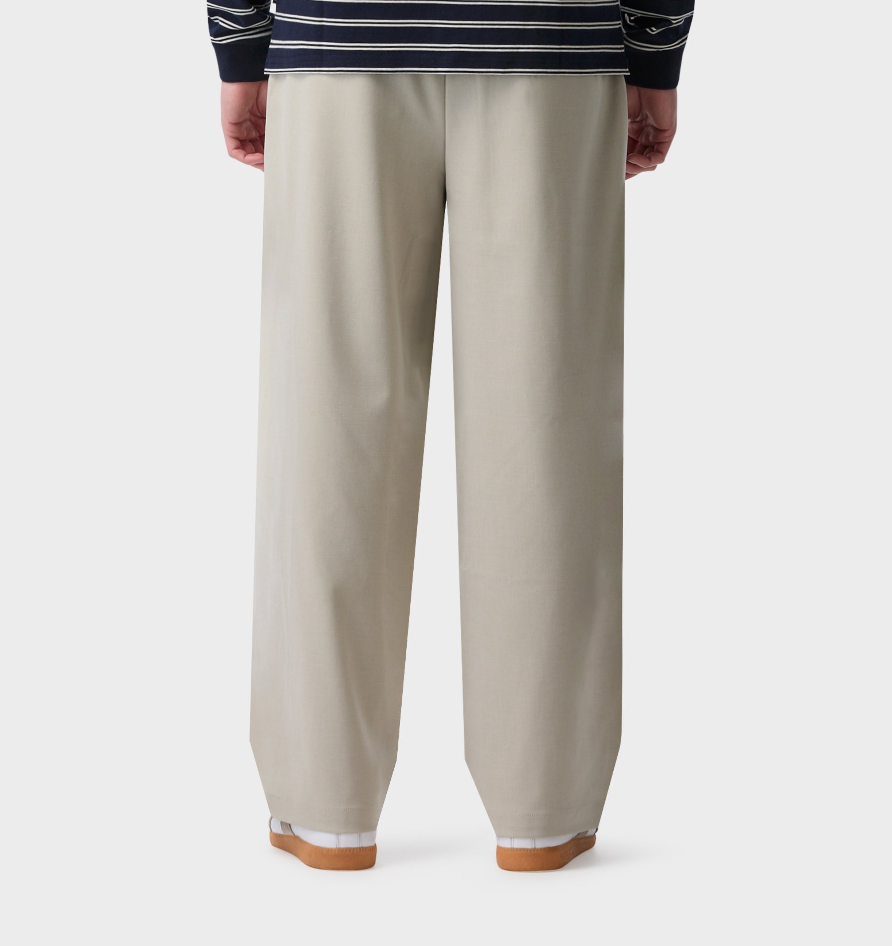 Cotton Albert Pleated Pant - Ecru