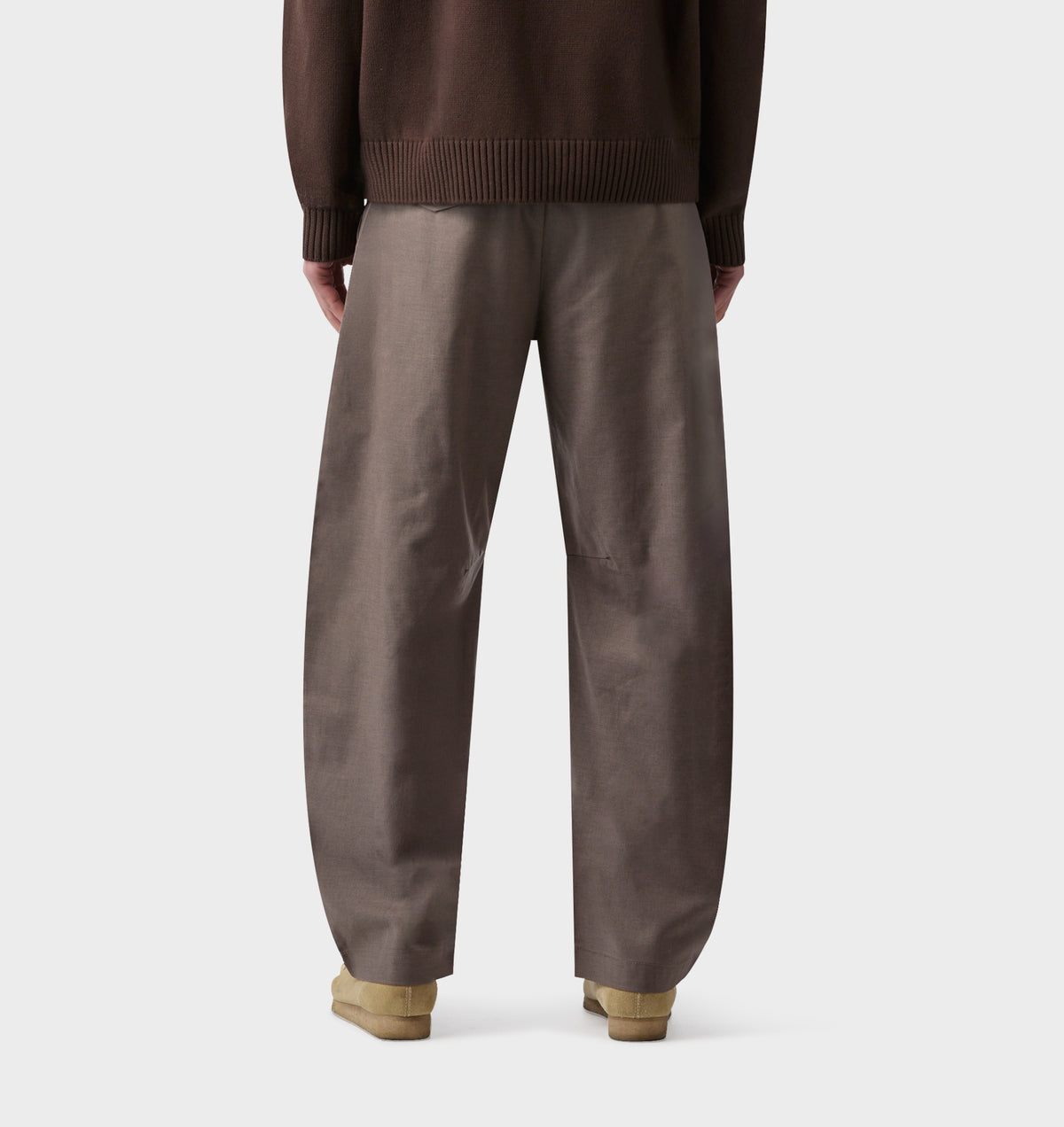 Barrel Leg Slack Pant - Mushroom