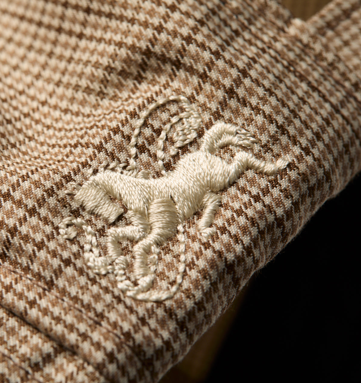 Lennox Monogram Cap - Beige Check