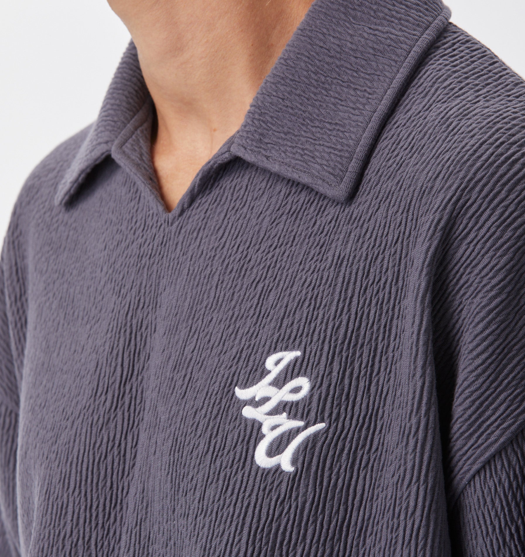Josiah LS Polo - Slate Blue