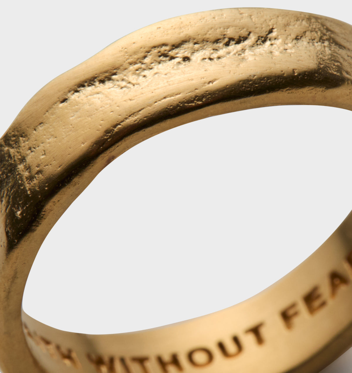Warped Band Ring - White Brass/18K Hamilton