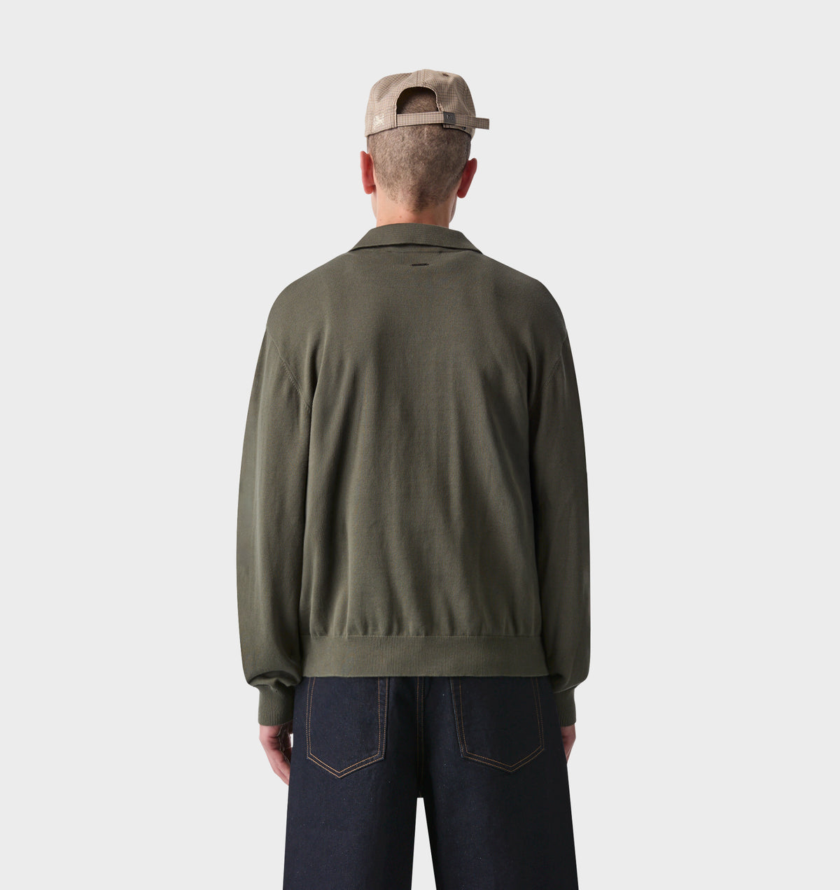 Knit LS Polo - Olive