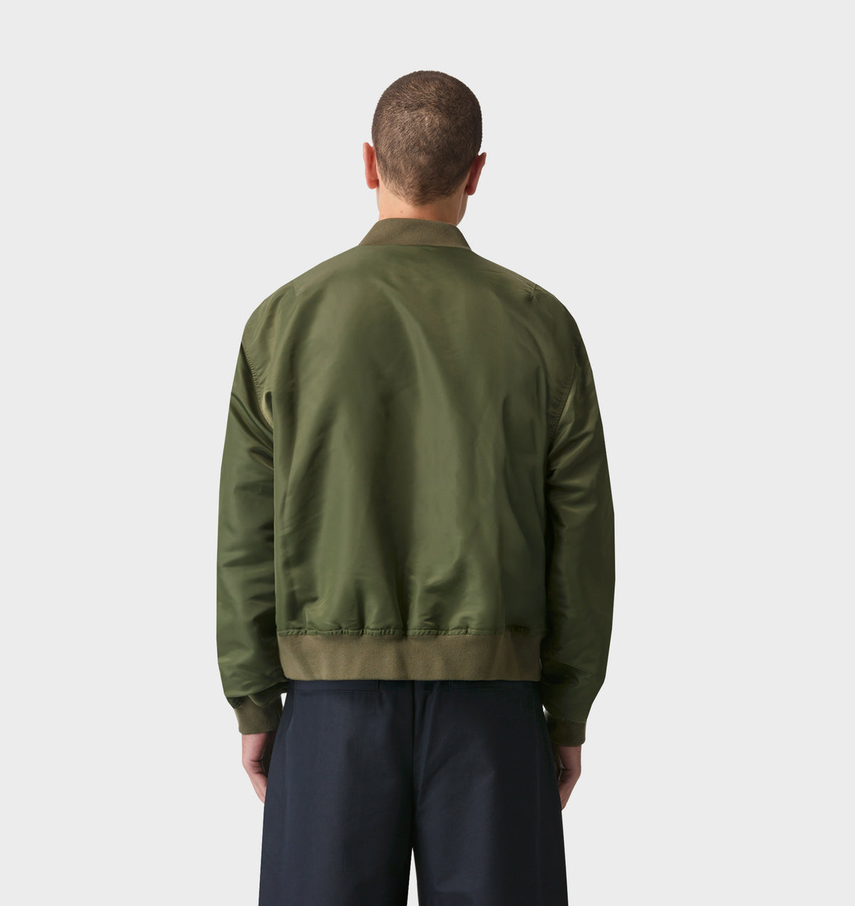 Nylon Bomber Jacket - Army Green