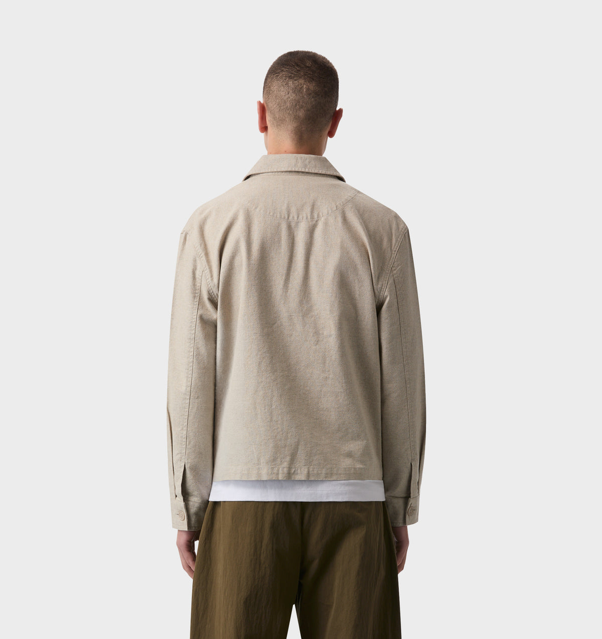 Linen Blend Jacket - Parchment