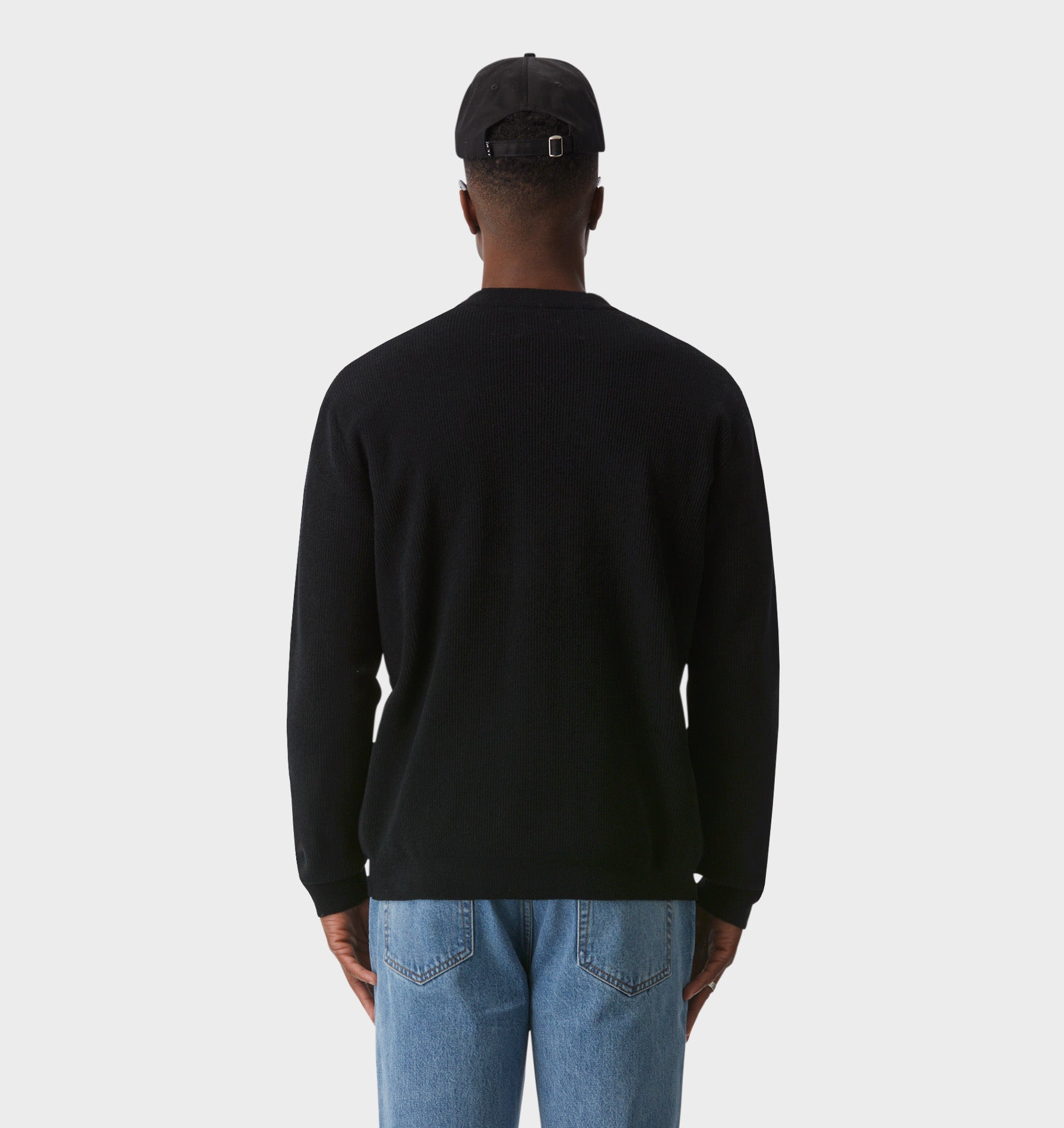Midweight Knit Crew - Black