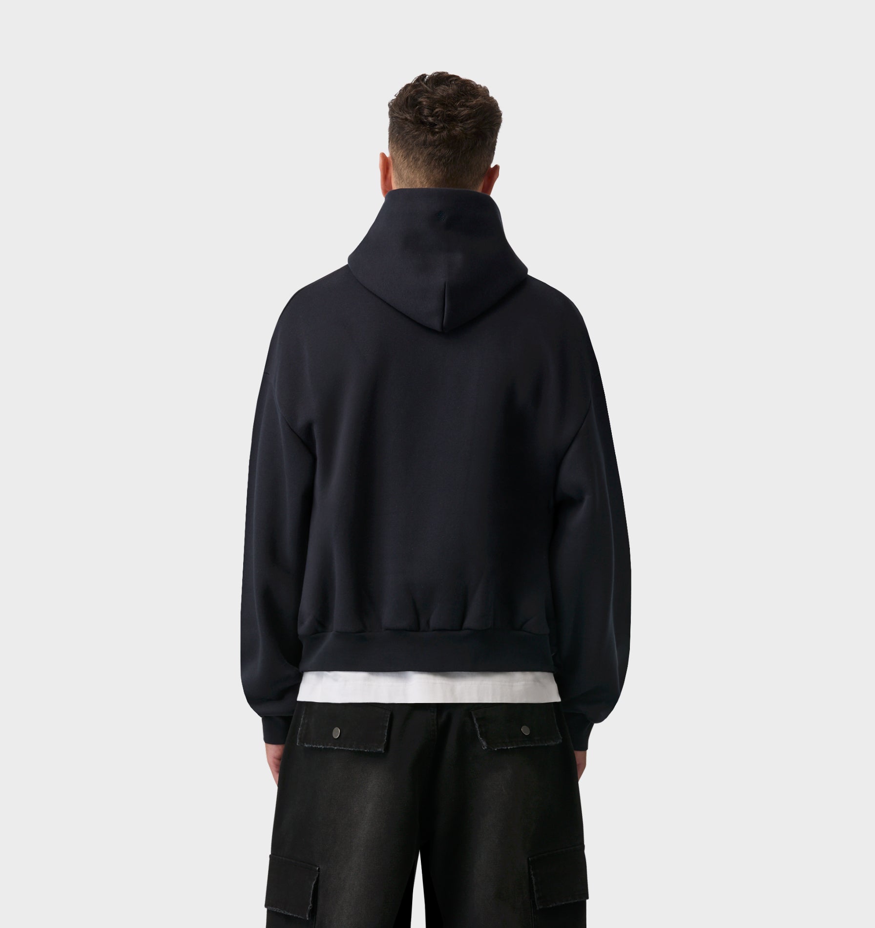 Heavy Crop Box Hood - Dark Navy