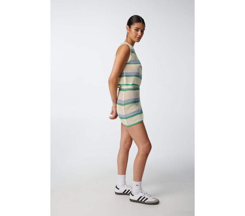 Munroe Crochet Skirt - Pop Stripe