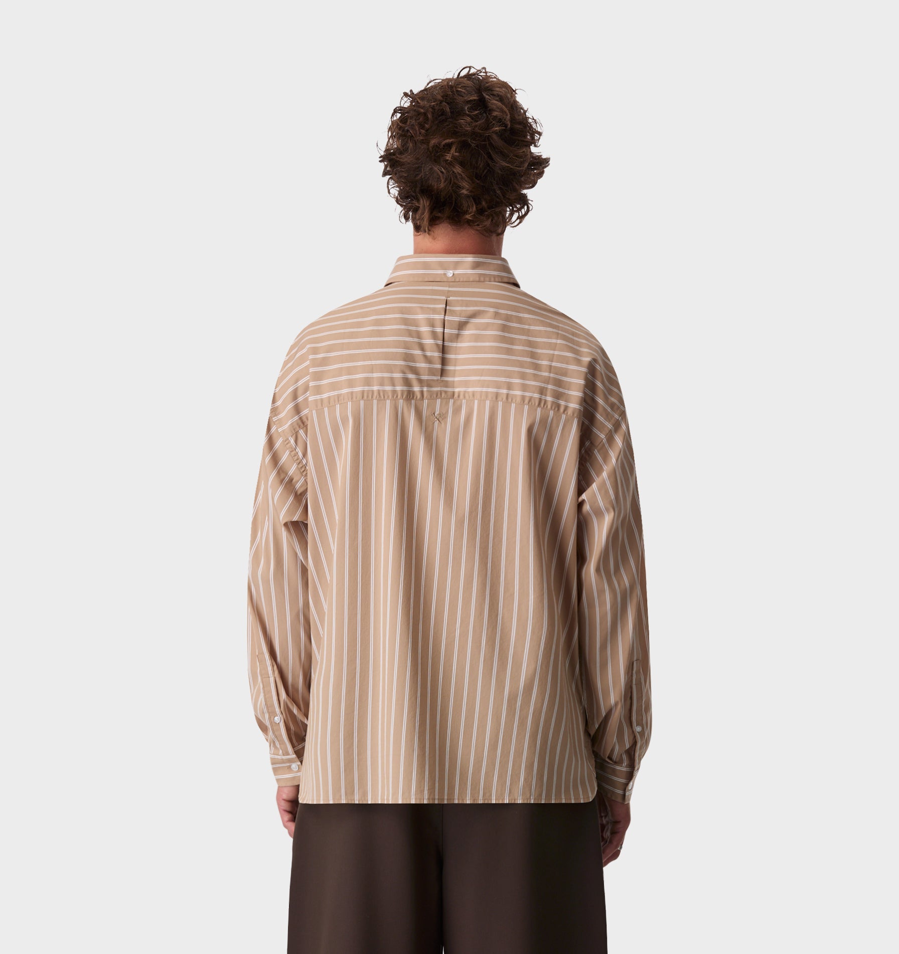 Kingston Oversized Shirt - Mushroom Stripe
