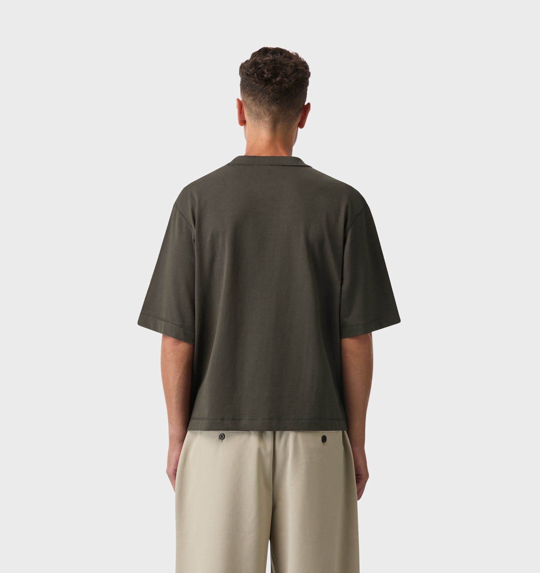 Crop Box Tee - Flint Grey