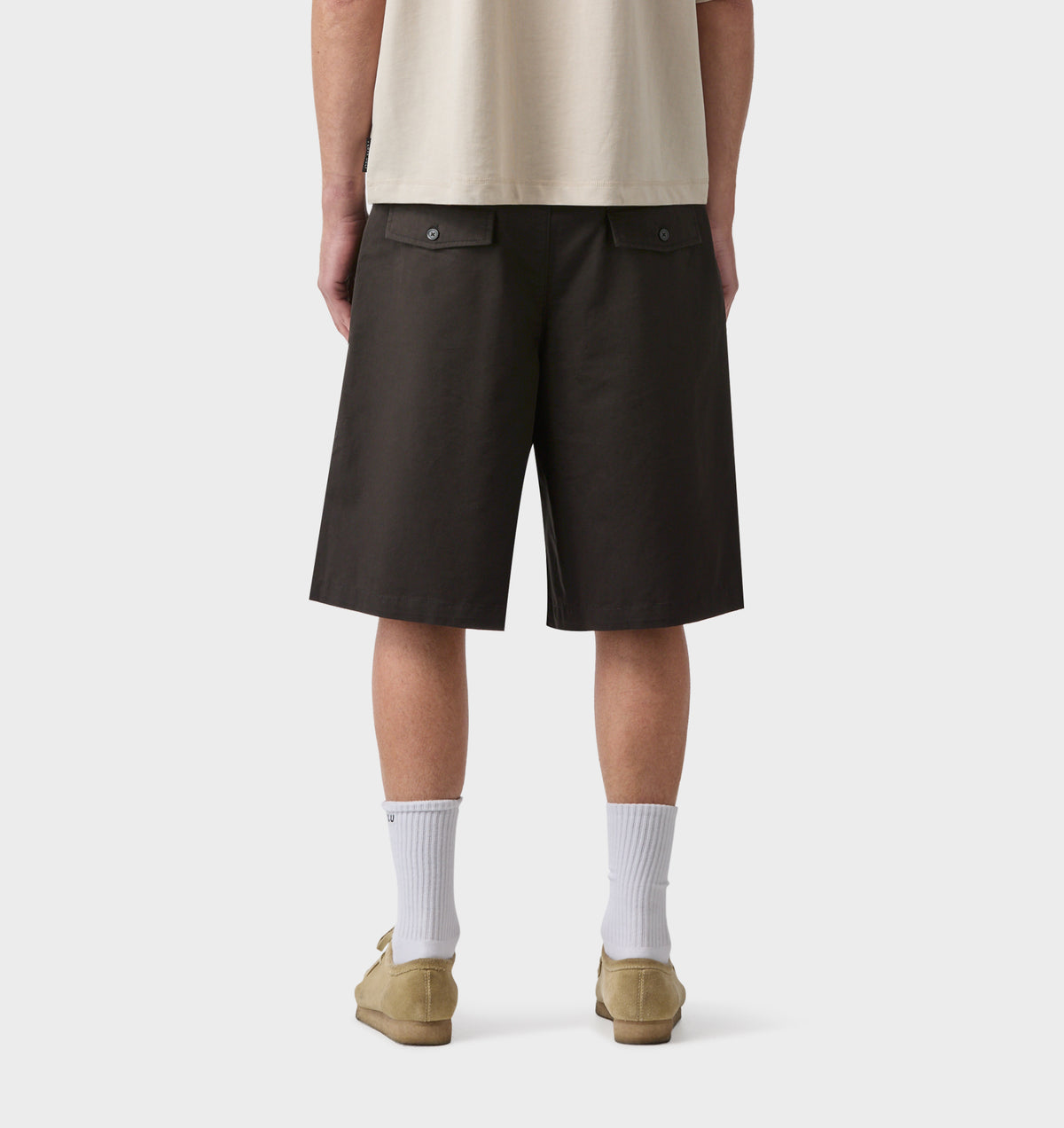 Wide Pleat Short - Black