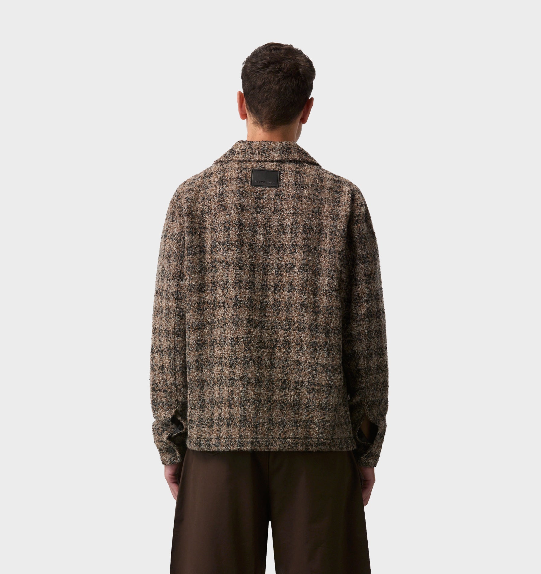 Boucle Overshirt - Brown/Black Check | I Love Ugly