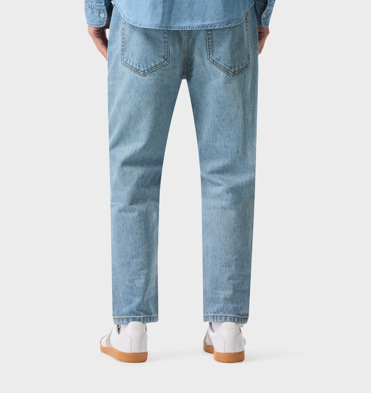 Cropped 90s Denim - Washed Vintage Blue