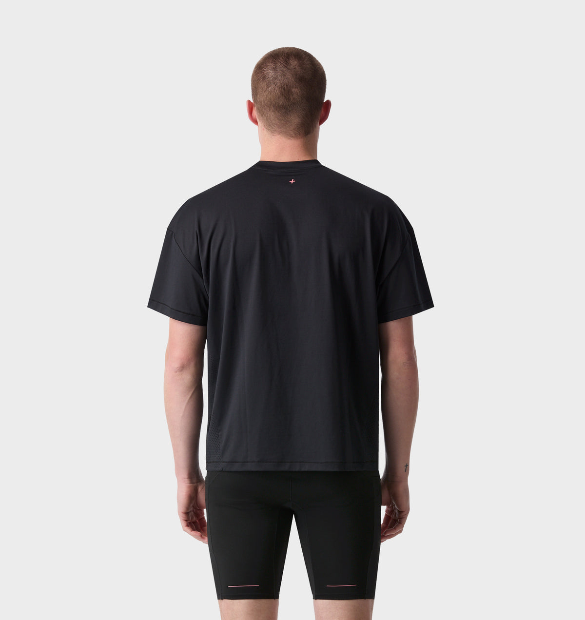Liquified Active Crop Tee - Black/Ember Vortex