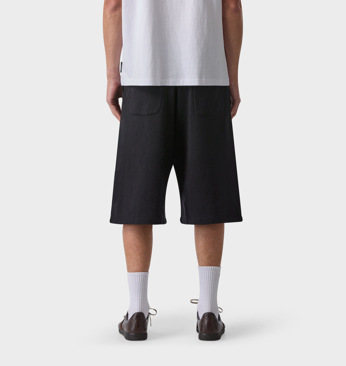 Longline Sweat Short - Faded Black