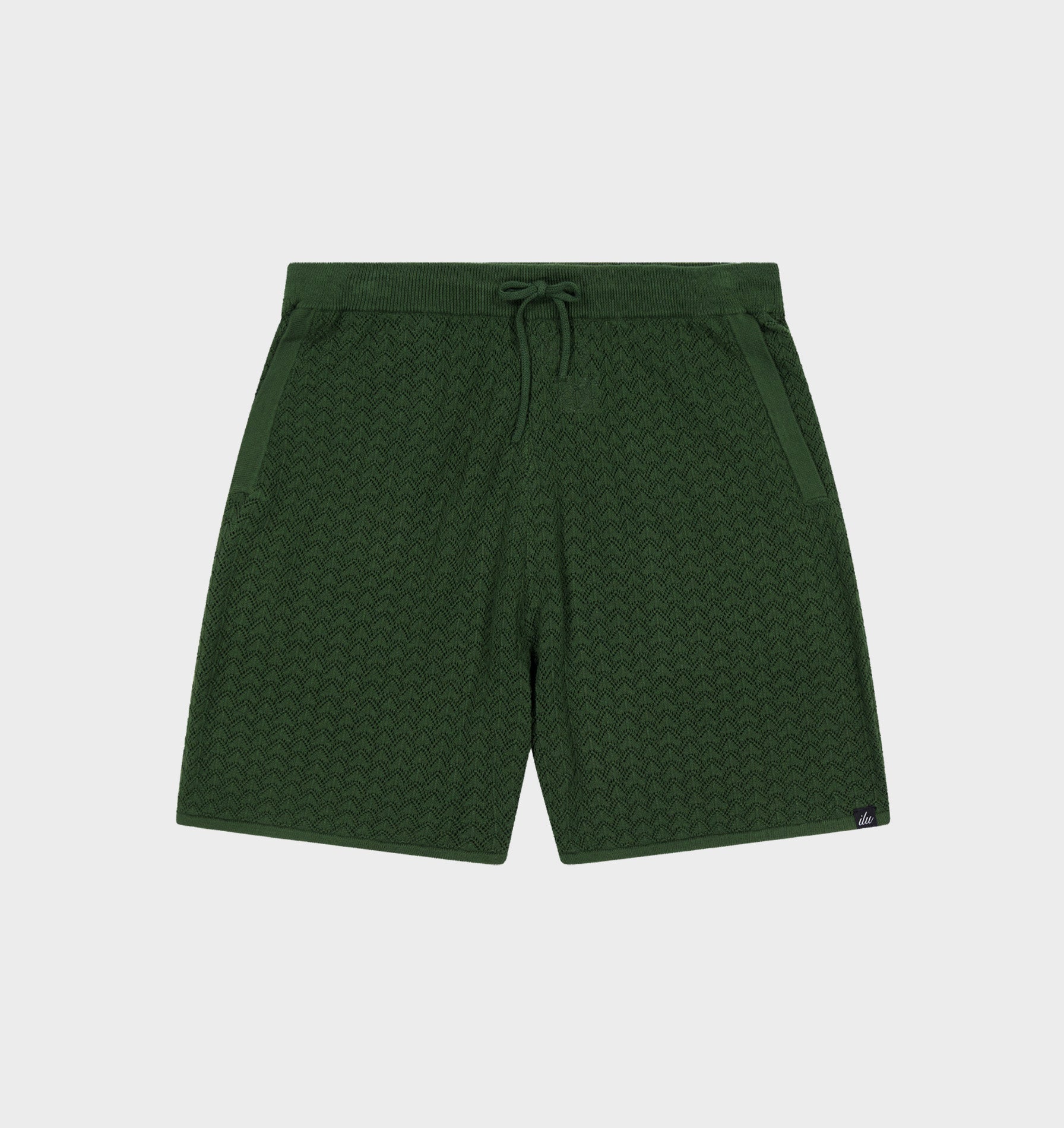 Chevron Knit Short - Forest Green