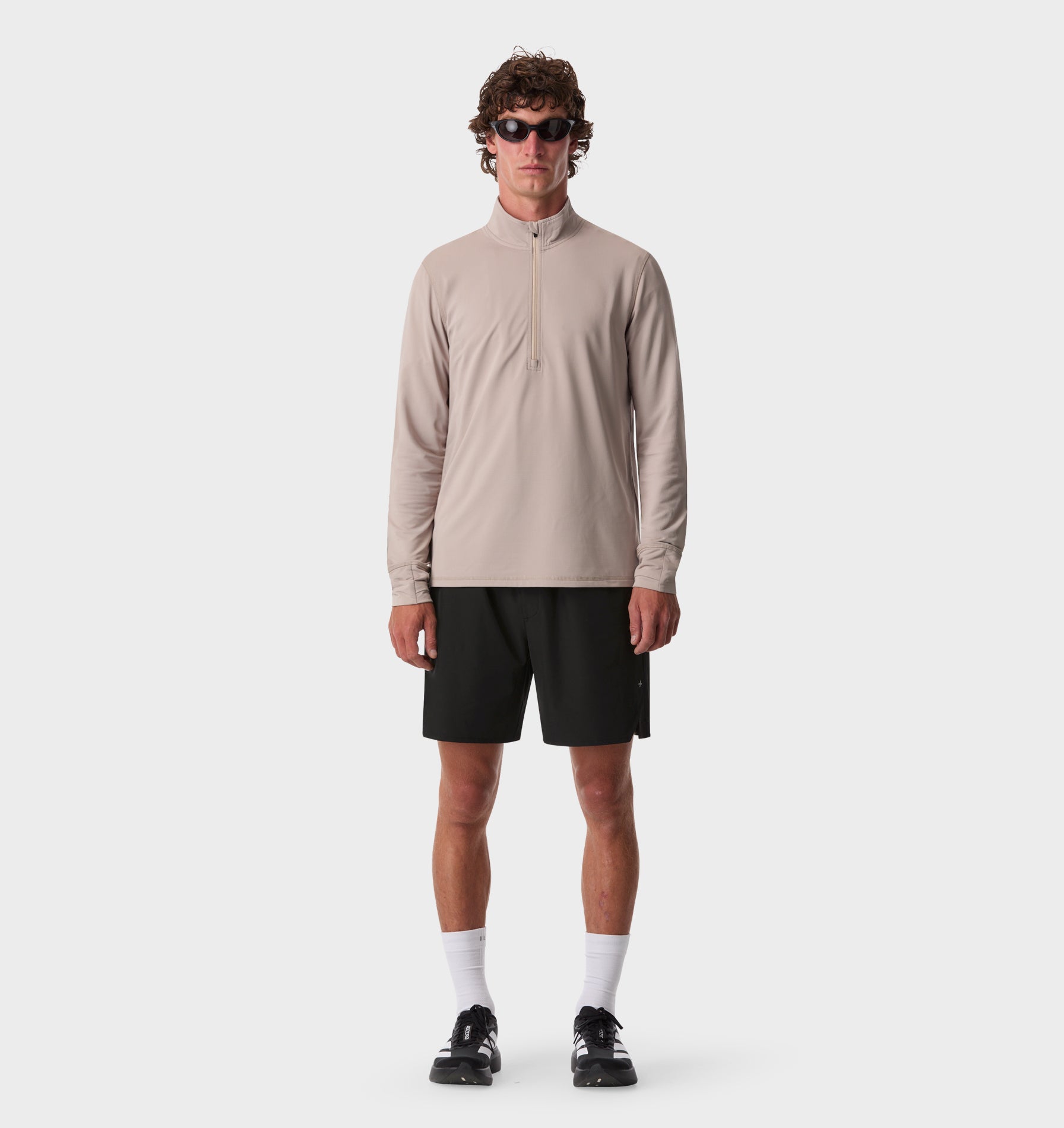 Active Zip Pullover - Taupe
