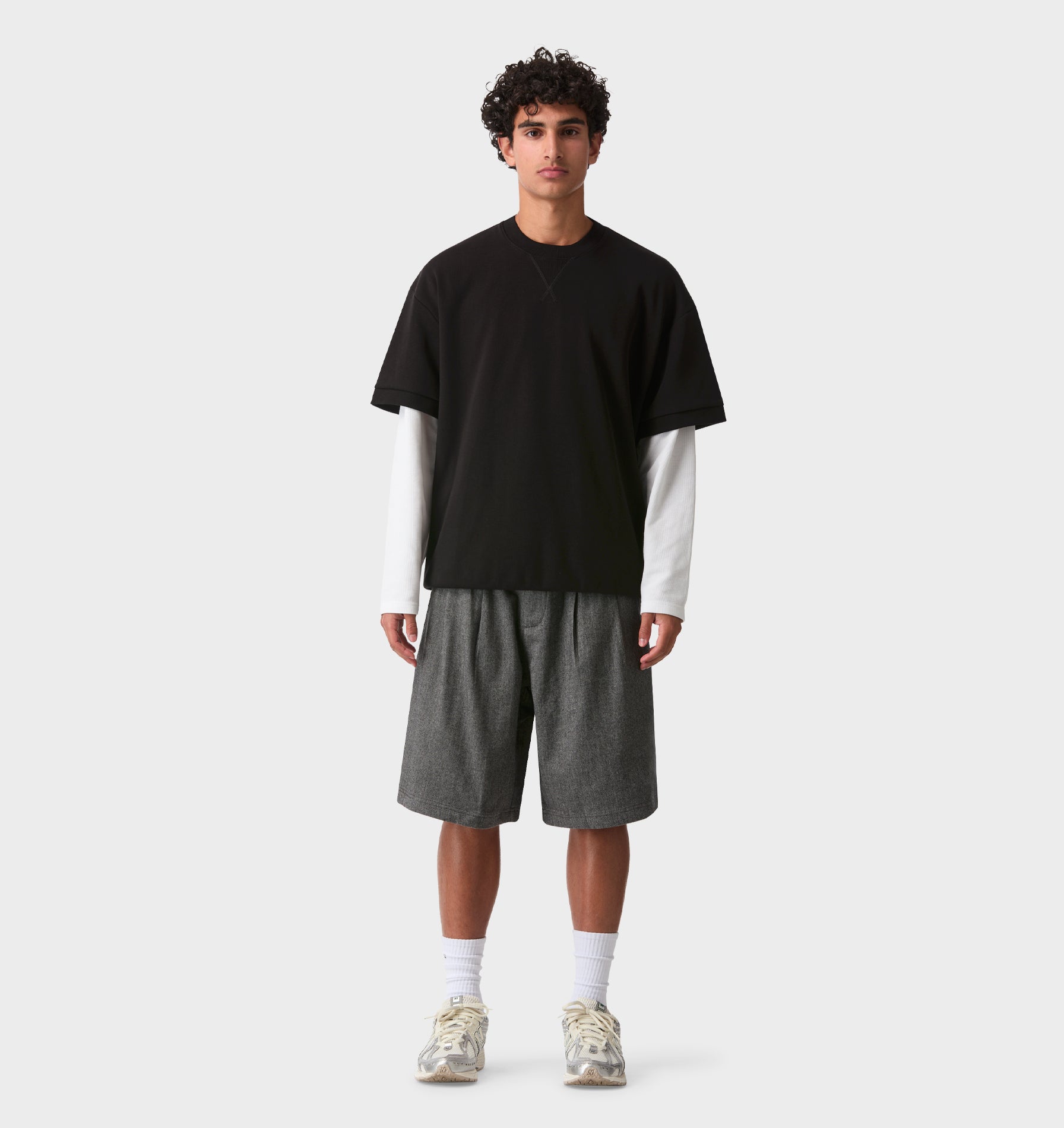 Heavy Cuff Box Tee - Black