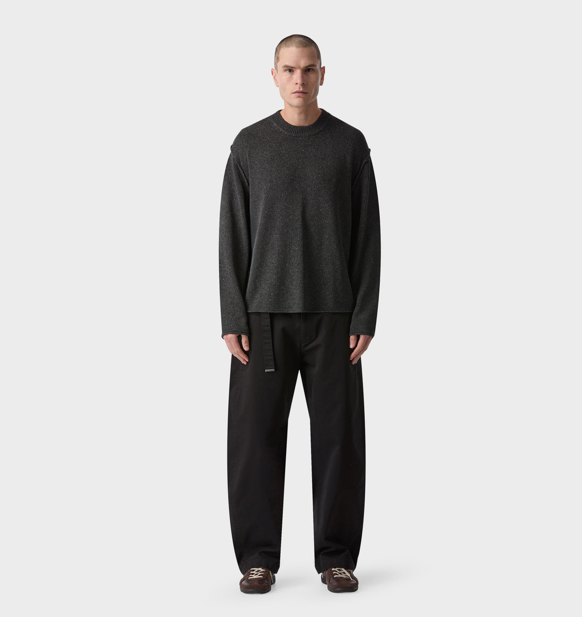 Decon Cropped Knit - Grey