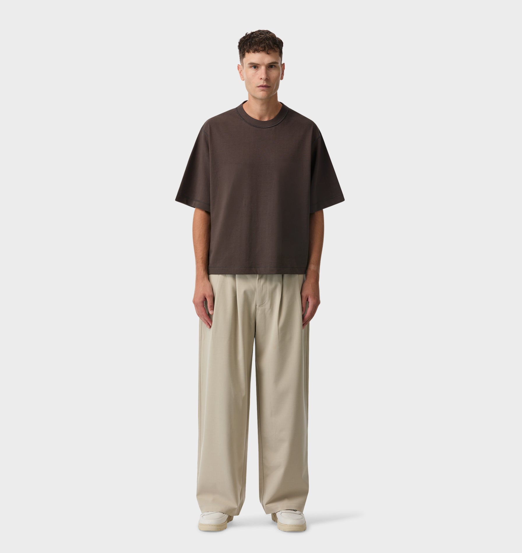 Albert Pleated Pant - Stone
