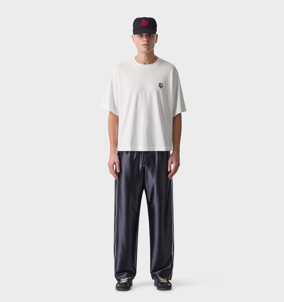 Satin Track Pant - Indigo