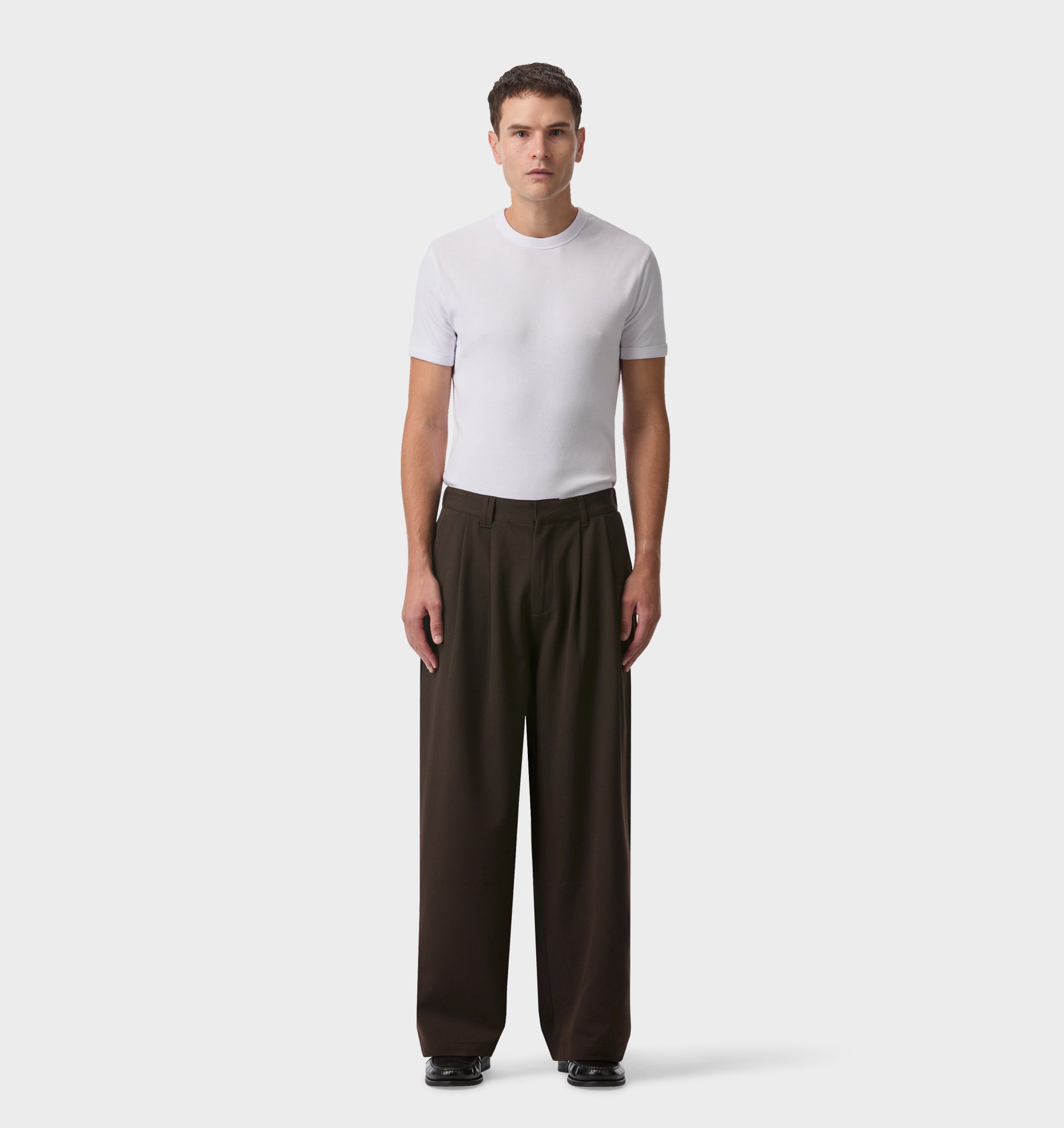 Albert Pleated Pant - Espresso