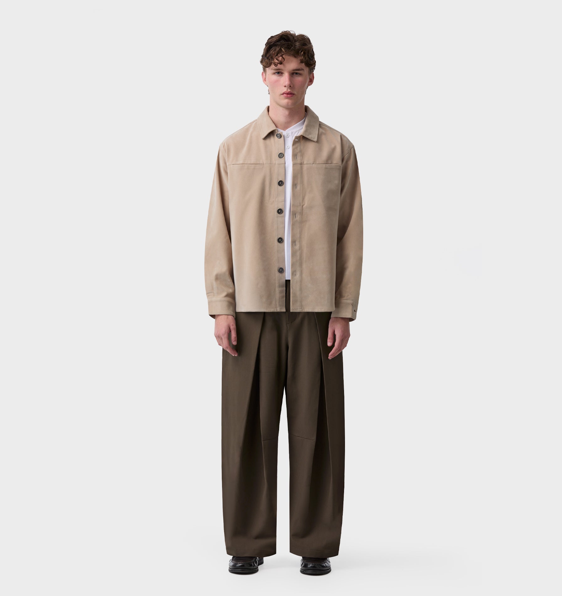 Vermont Pleat Pant - Mushroom