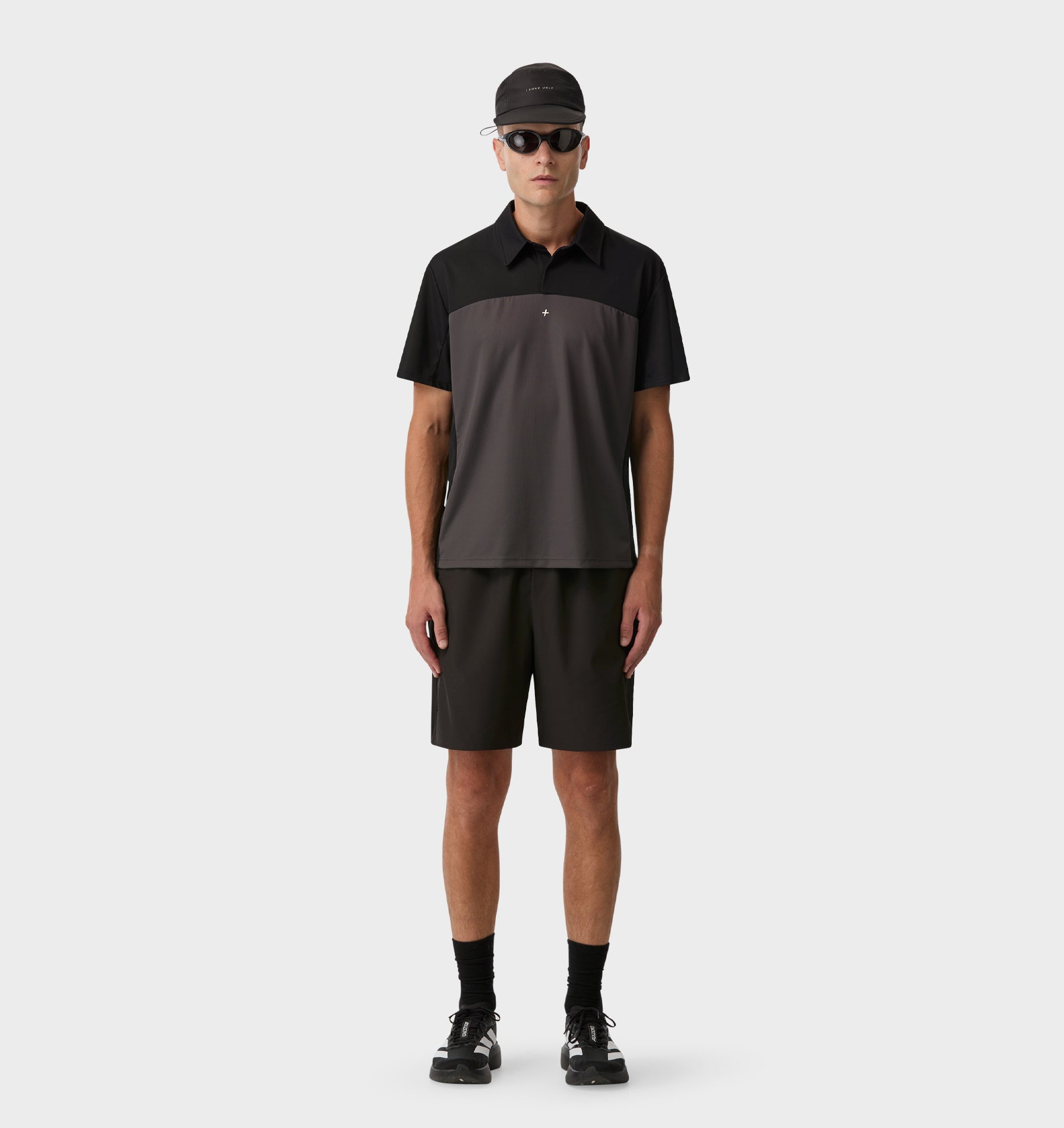 Active SS Polo Shirt - Black / Charcoal