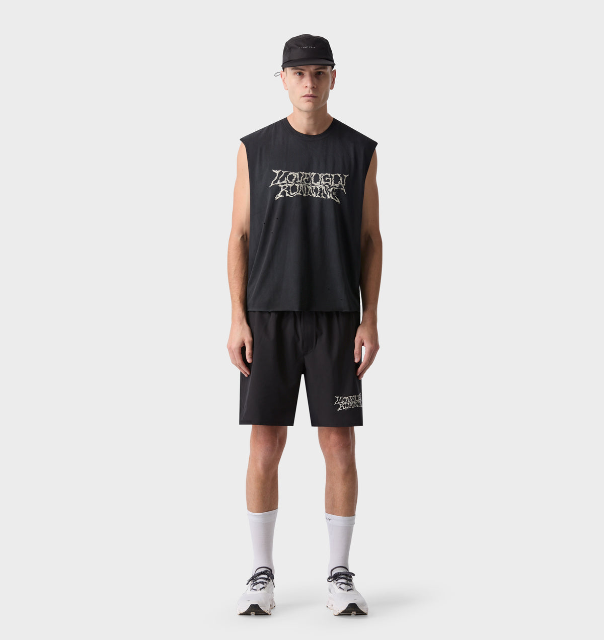 Liquified Cotton Active Crop Tank - Faded Black