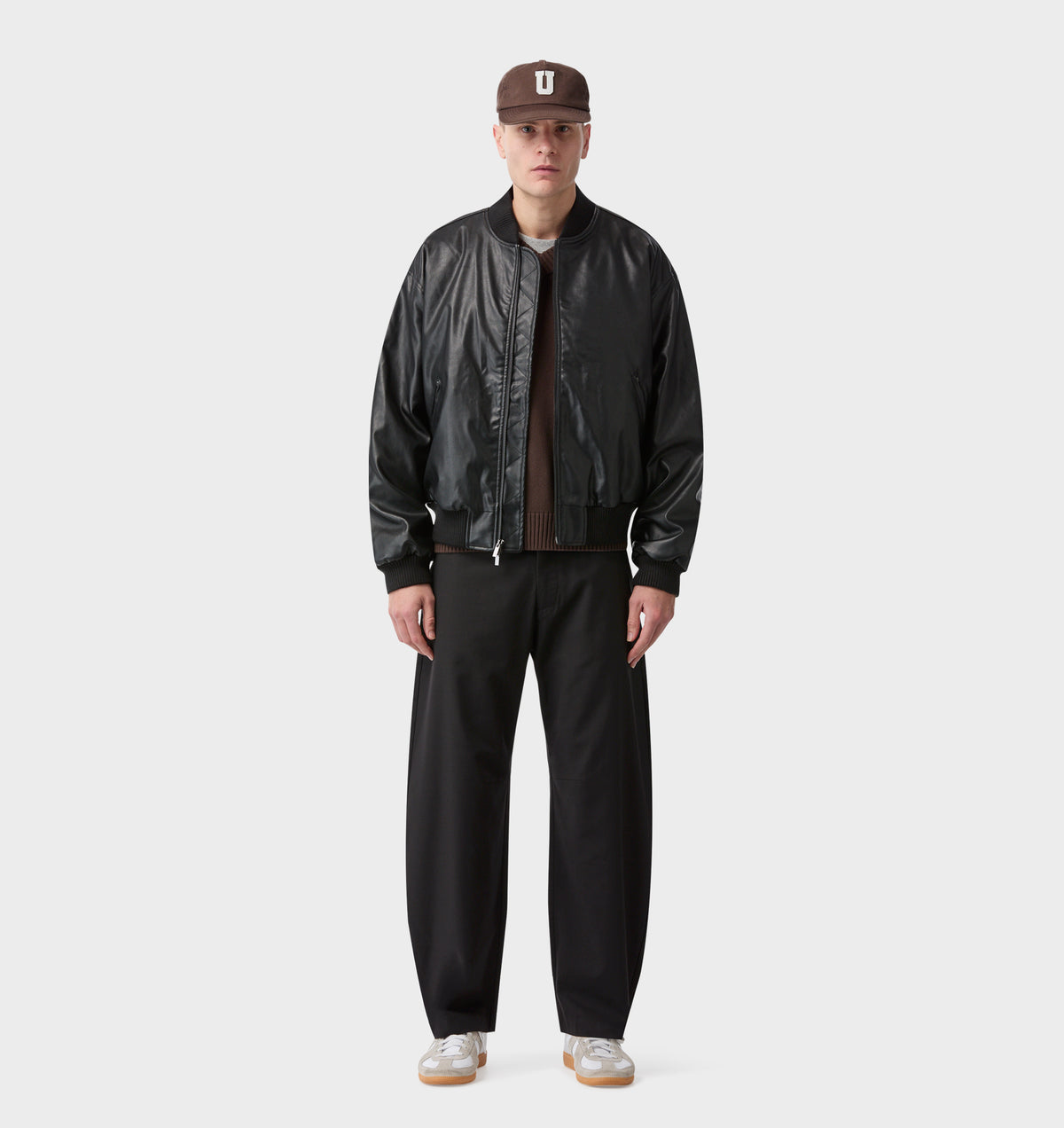 Barrel Leg Slack Pant - Black
